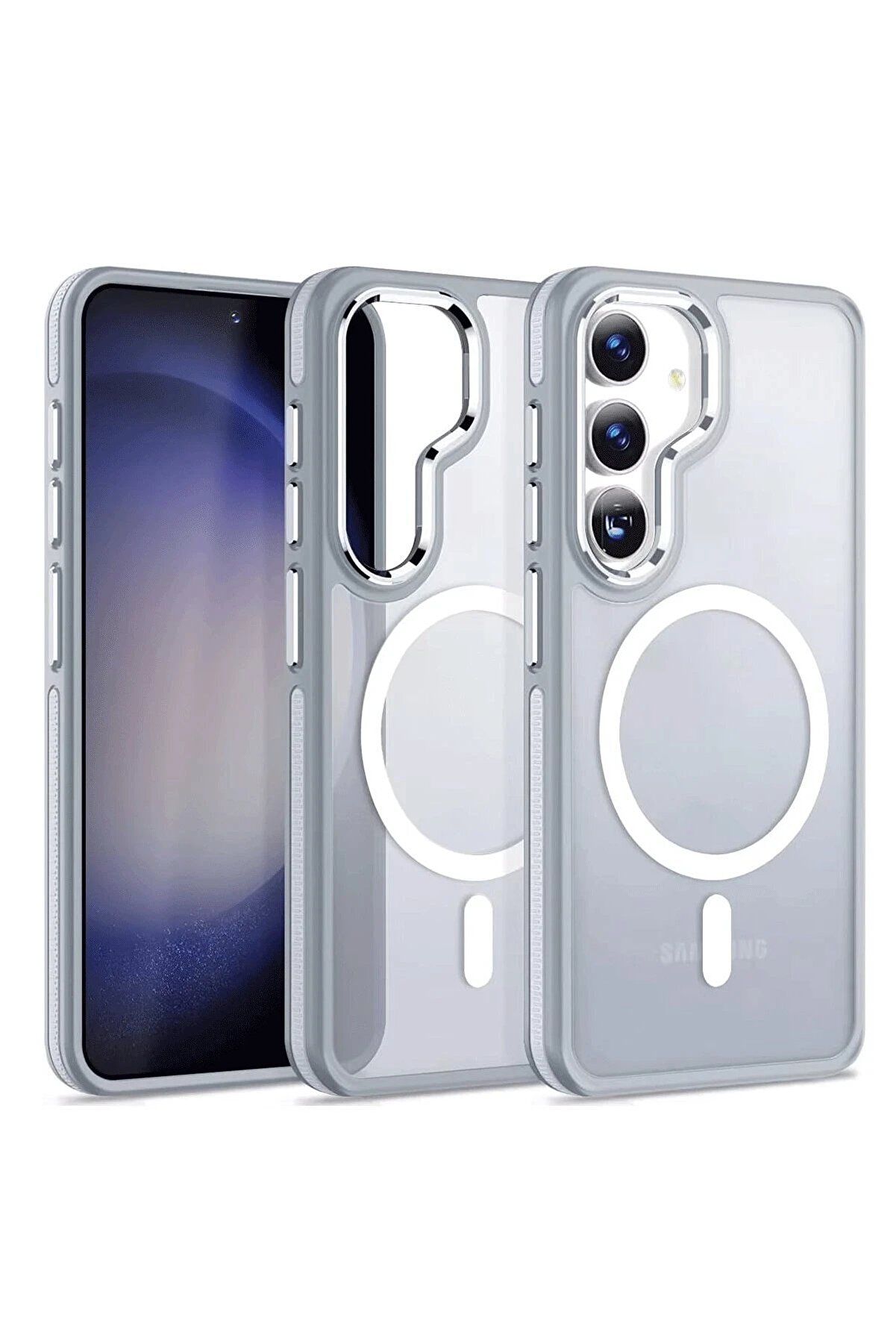 CepteToptan Samsung Galaxy S24 Winner Magsafe Kapak - Gri - DROPX6030-5209