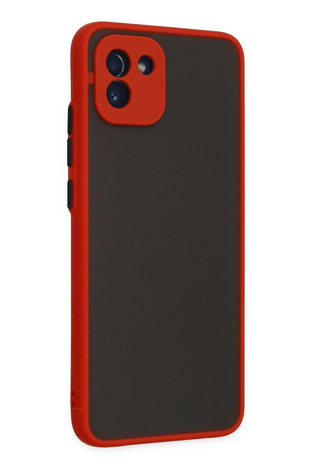 Samsung Galaxy A03 Kılıf Montreal Si̇li̇kon Kapak - Kırmızı - Dropx4270-6003