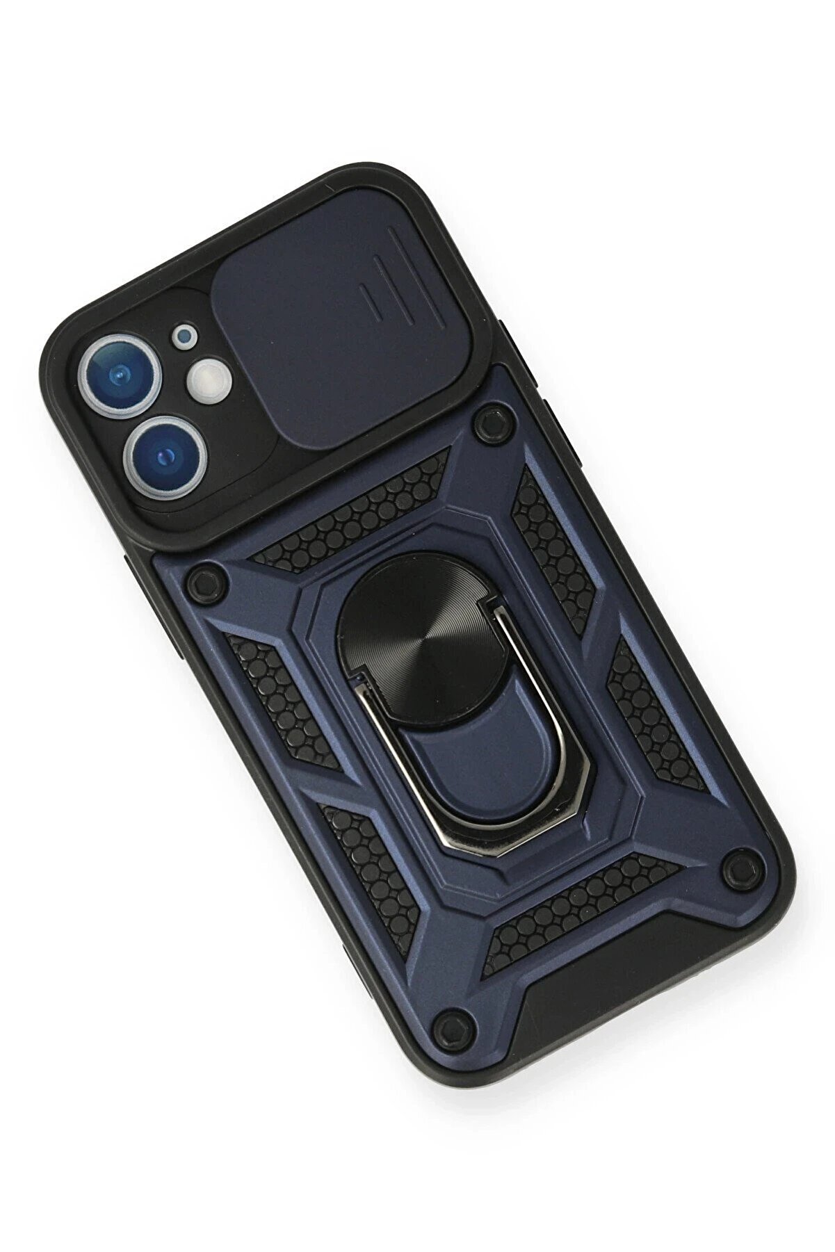 İphone 11 Kılıf Pars Lens Y&uuml;z&uuml;kl&uuml; Si̇li̇kon - Laci̇vert - Dropx8337-8177