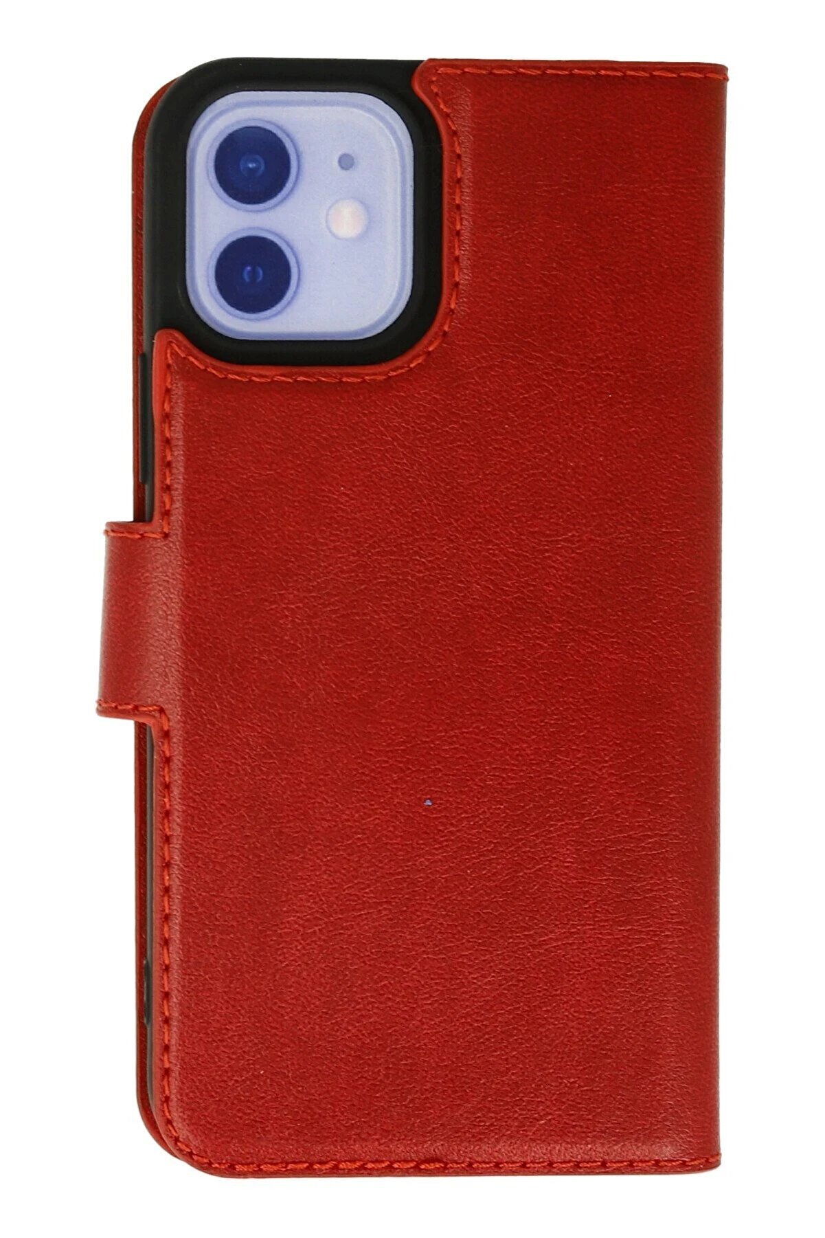 CepteToptan iPhone 12 Kılıf Trend S Plus Kapaklı Kılıf - Kırmızı - DROPX1925-5184