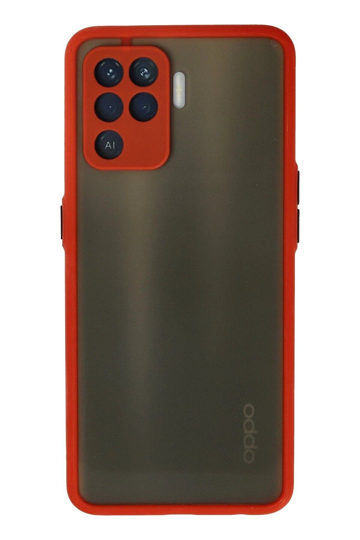 CepteToptan Oppo Reno 5 Lite Kılıf Montreal Silikon Kapak - Kırmızı - DROPX6092-5584