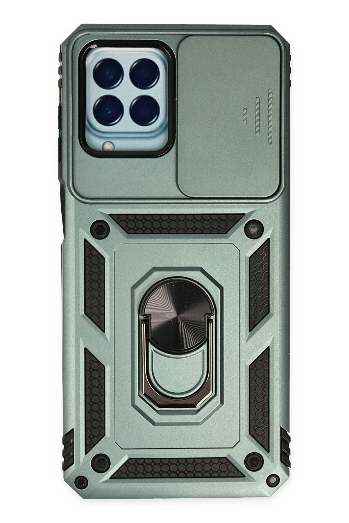 CepteToptan Samsung Galaxy M33 Kılıf Pars Lens Y&uuml;z&uuml;kl&uuml; Silikon - Yeşil - DROPX1273-8690