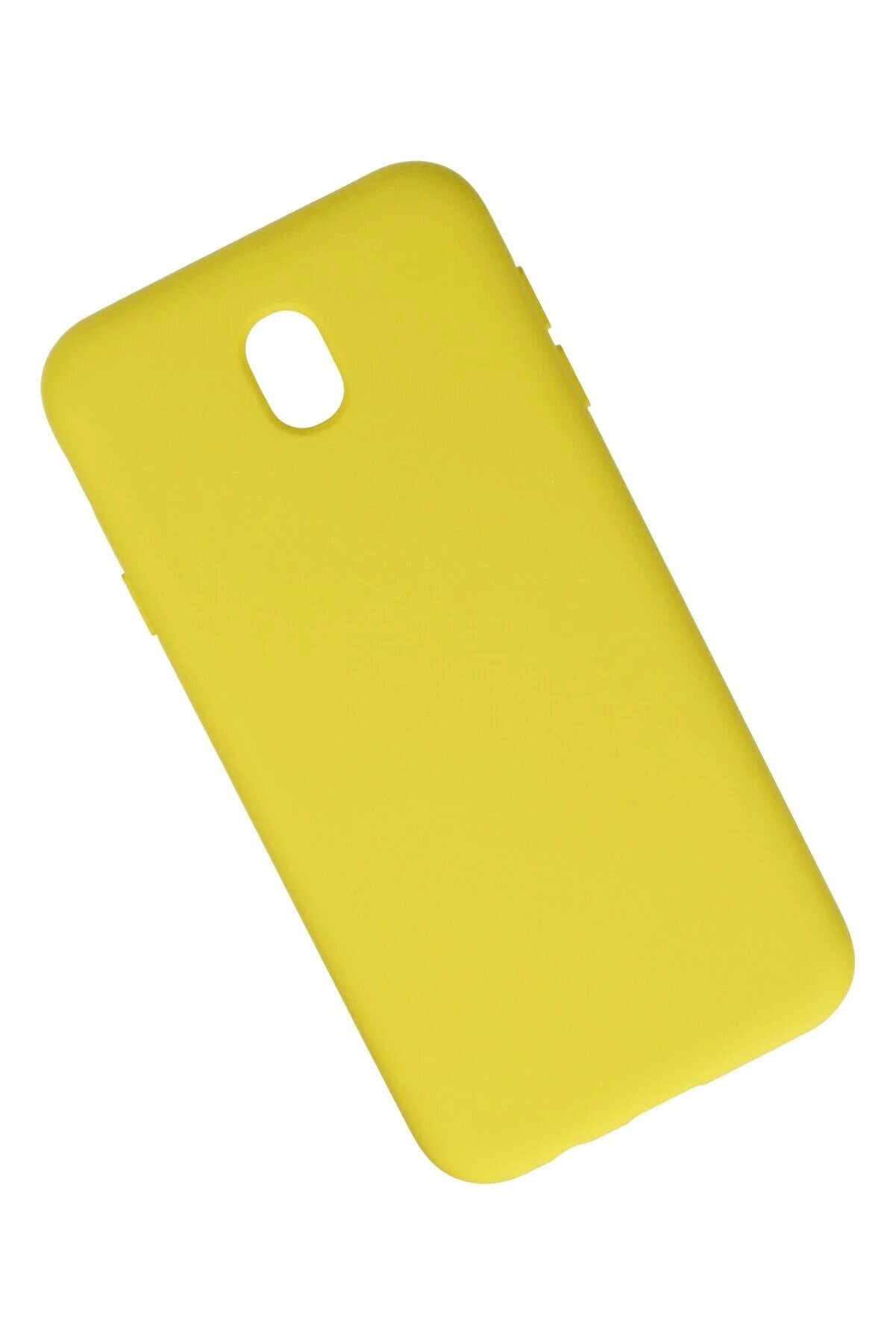 Samsung Galaxy J7 Pro / J730 Kılıf Nano İ&ccedil;i̇ Kadi̇fe Si̇li̇kon - Sarı - Dropx5968-1836