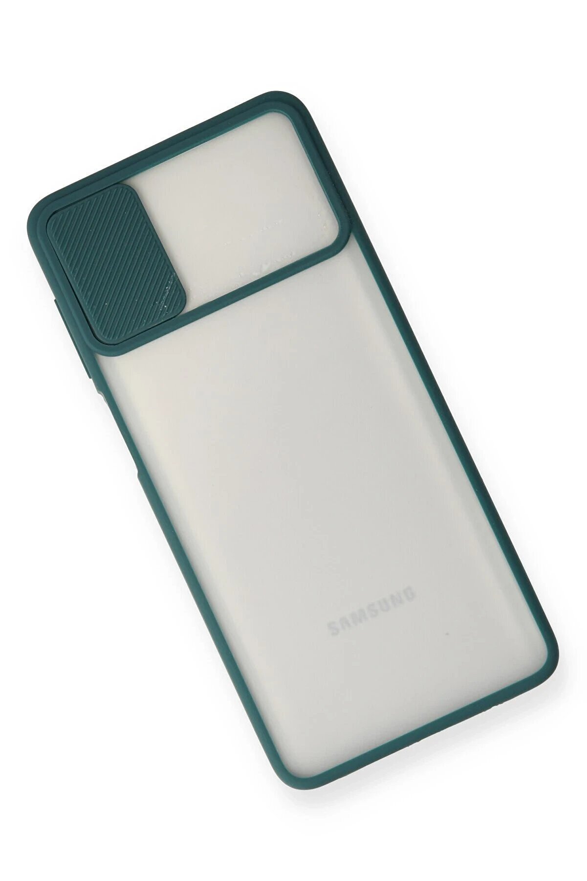 Samsung Galaxy M51 Kılıf Palm Buzlu Kamera Sürgülü Si̇li̇kon - Yeşi̇l - Dropx1313-3040