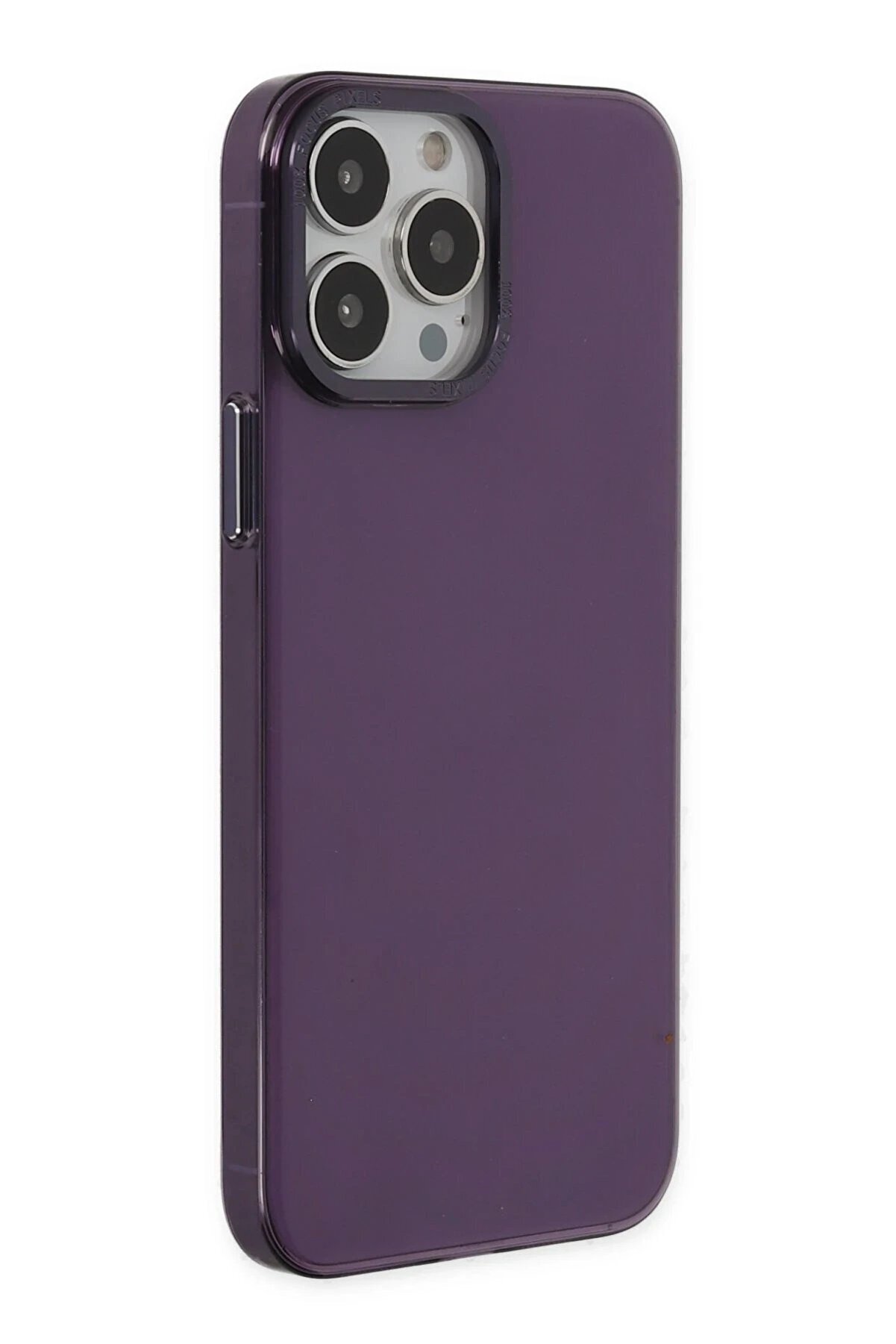 İphone 13 Pro Max Kılıf Anka Pc Sert Metal Kapak - Mor - Dropx2949-9377