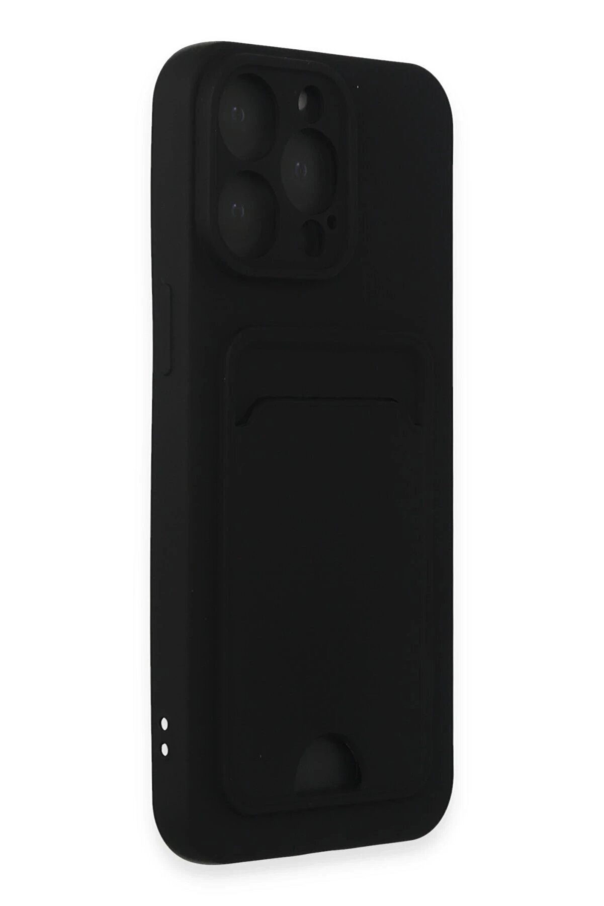 İphone 15 Pro Kılıf Kelvi̇n Kartvi̇zi̇tli̇ Si̇li̇kon - Si̇yah - Dropx1358-6454