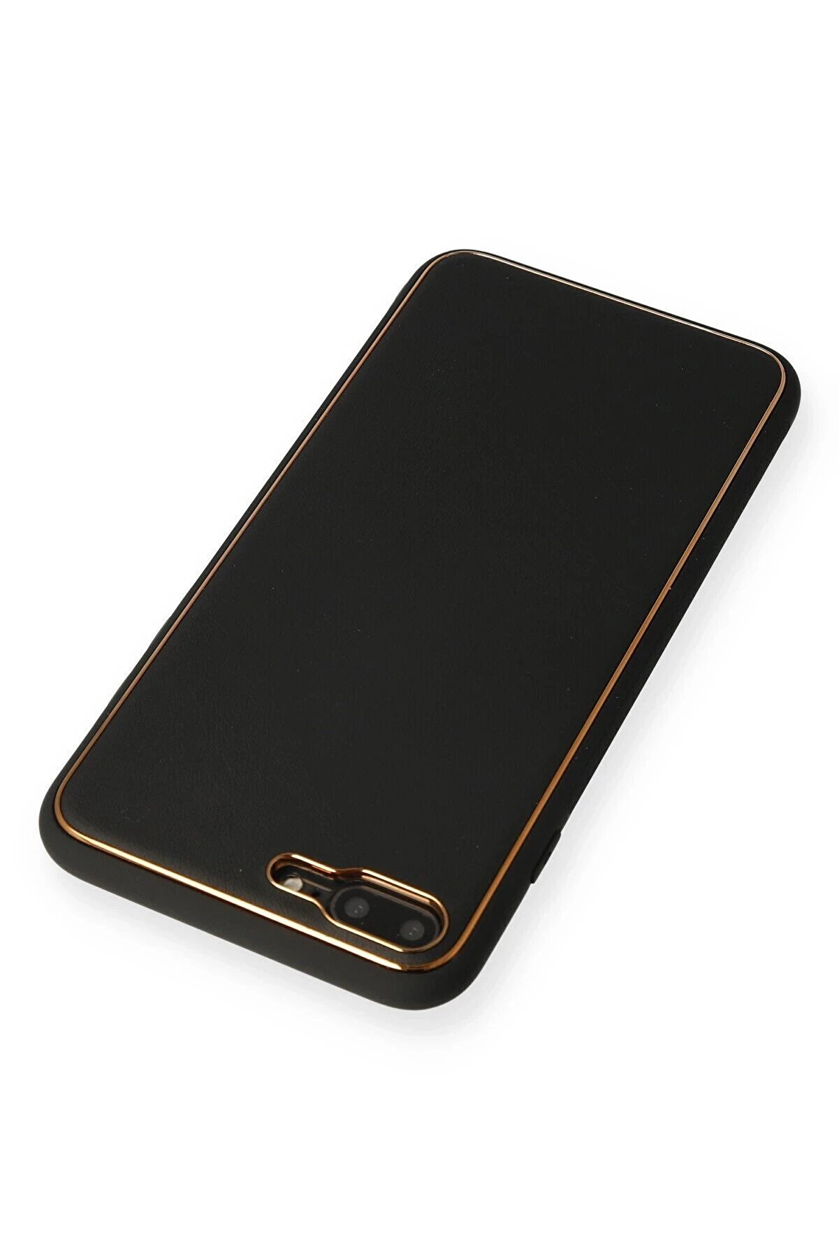 İphone 7 Plus Kılıf Coco Deri̇ Si̇li̇kon Kapak - Si̇yah - Dropx1567-4078