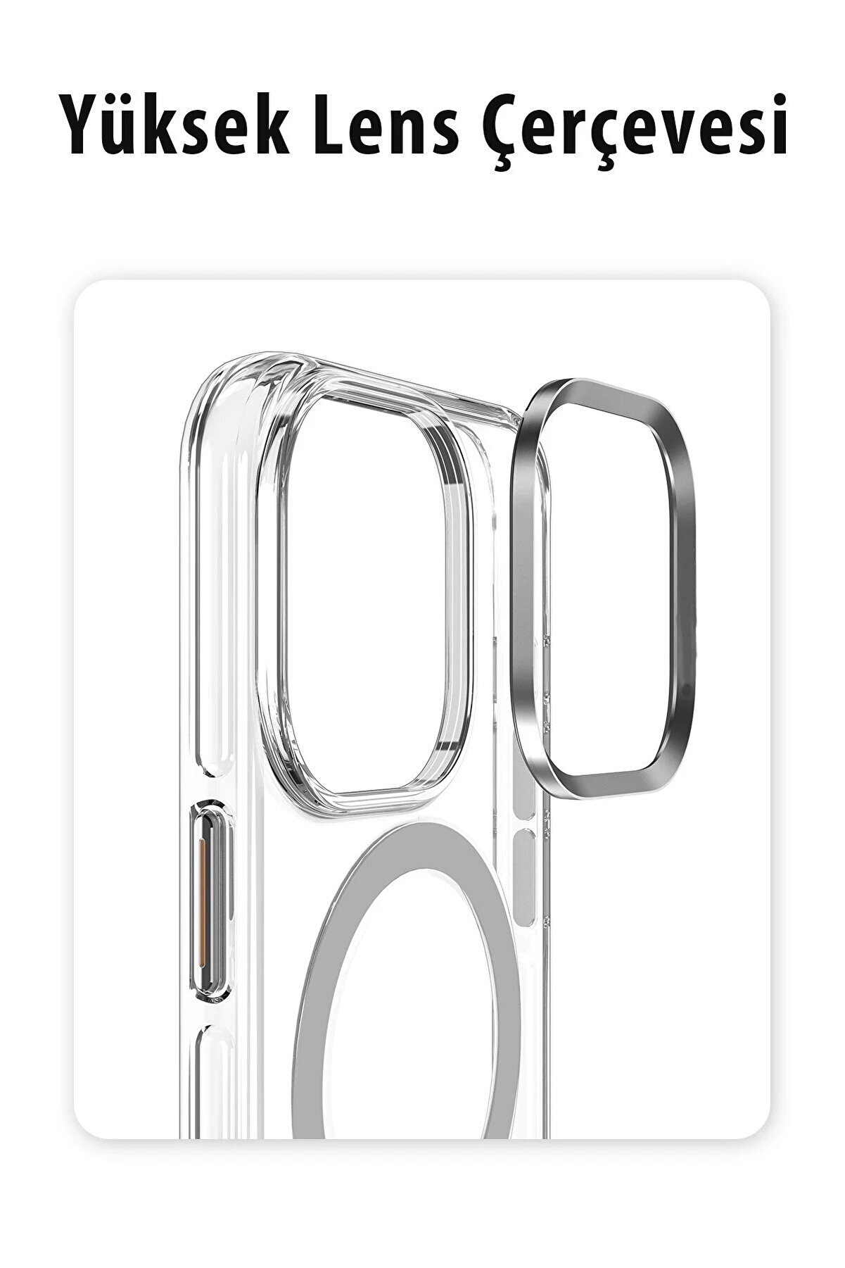 İphone 14 Pro Kılıf Crystal Magsafe Kapak - Si̇yah - Dropx7477-4479