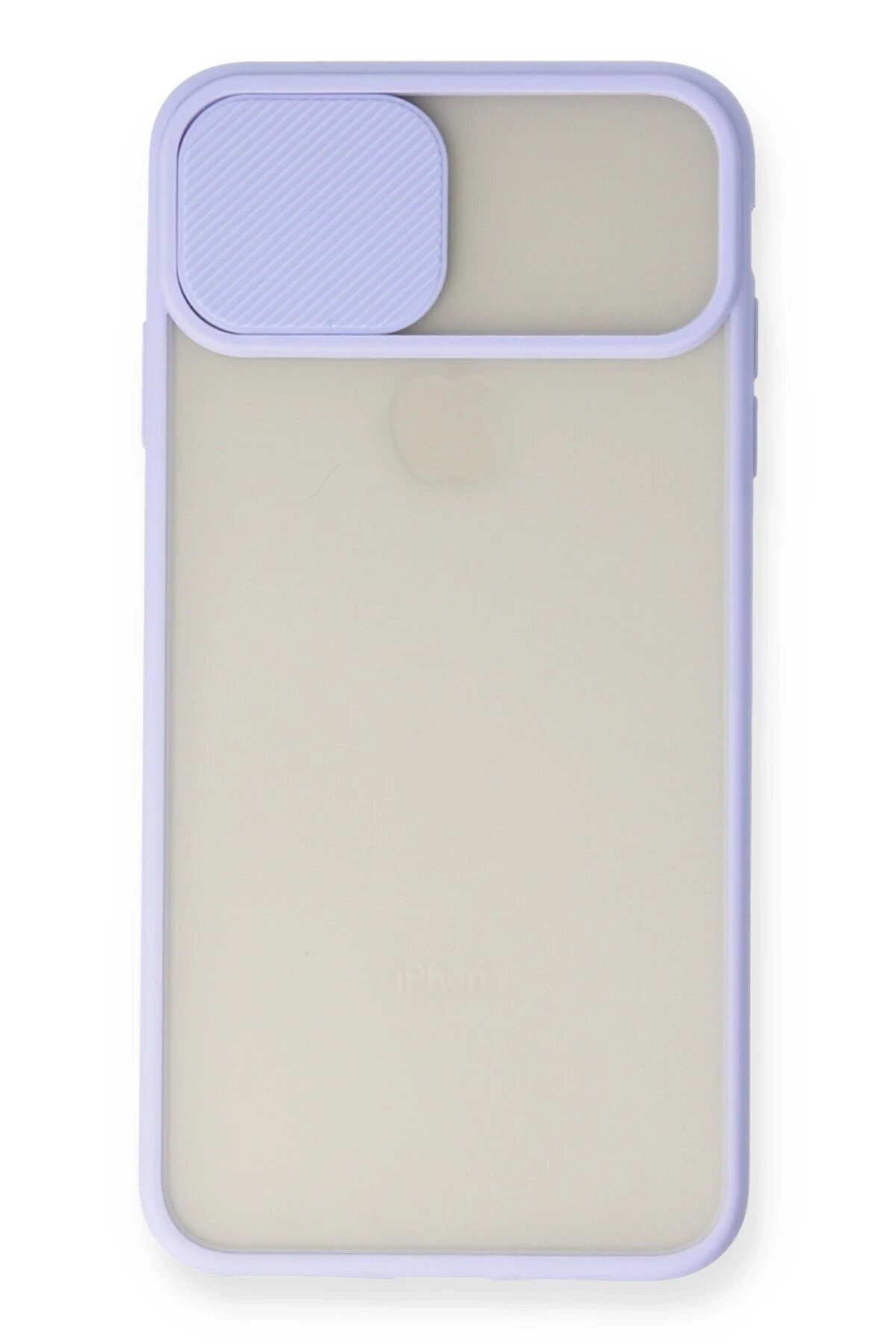 İphone X Kılıf Palm Buzlu Kamera S&uuml;rg&uuml;l&uuml; Si̇li̇kon - Li̇la - Dropx3384-4541
