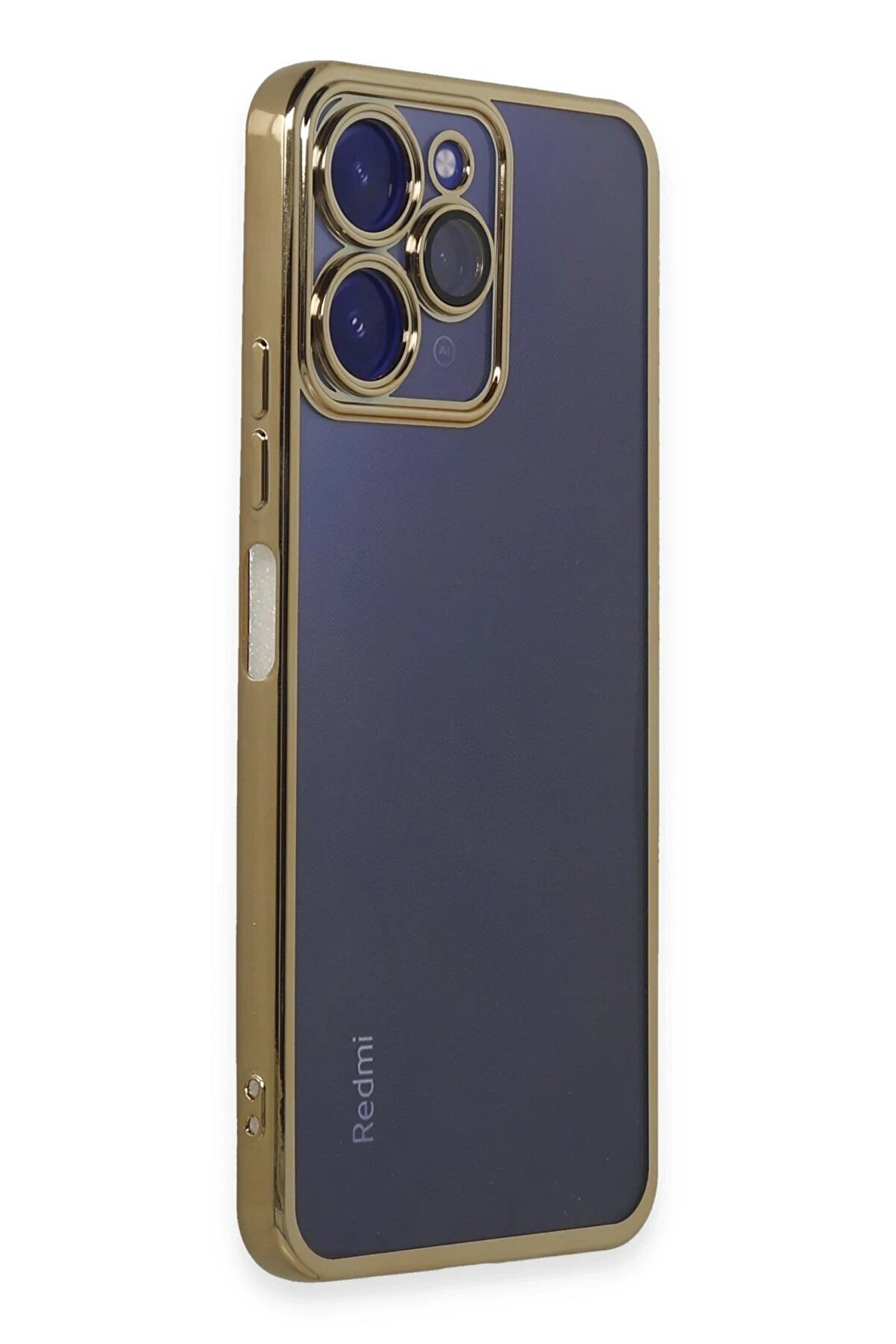 Xi̇aomi̇ Redmi̇ 12 Kılıf Lensli̇ Si̇li̇kon - Gold - Dropx3225-1028