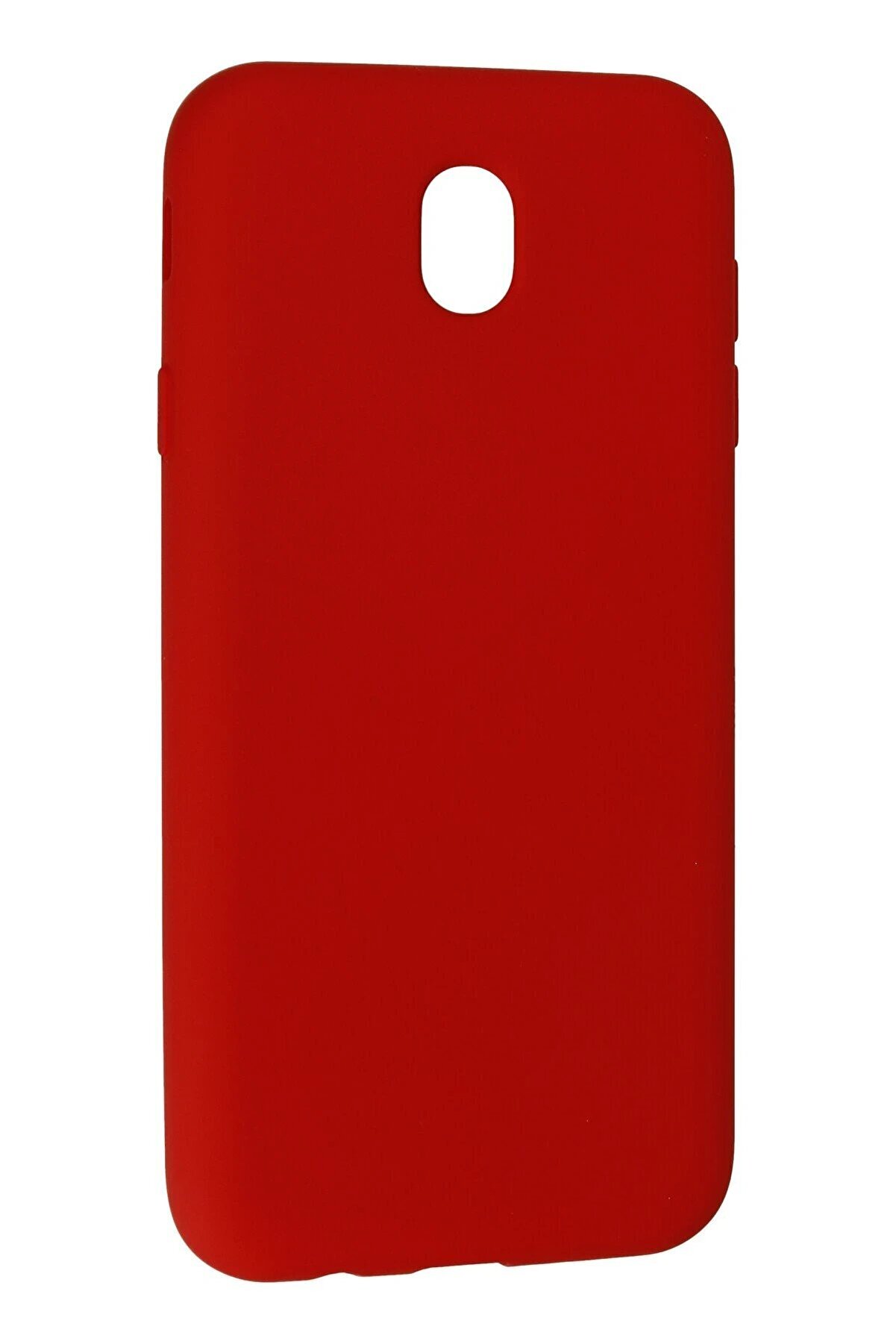 Samsung Galaxy J7 Pro / J730 Kılıf Nano İ&ccedil;i̇ Kadi̇fe Si̇li̇kon - Kırmızı - Dropx2830-1466