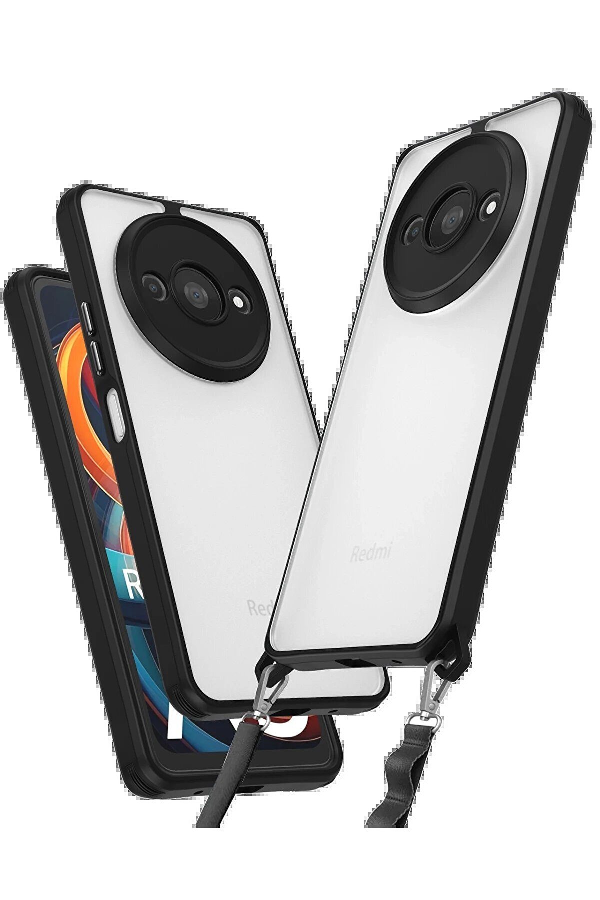 CepteToptan Xiaomi Redmi A3 4G Kılıf Penta Silikon Kılıf - Siyah - DROPX7650-4214