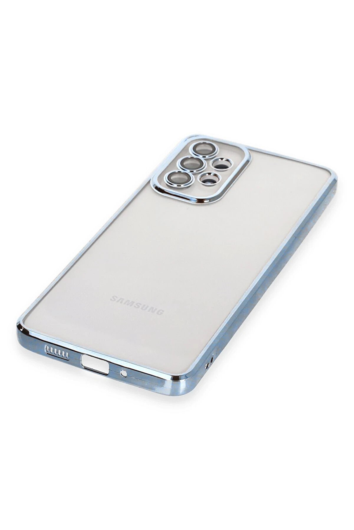 Samsung Galaxy A73 5G Kılıf Lensli̇ Si̇li̇kon - Açık Mavi̇ - Dropx8685-1418