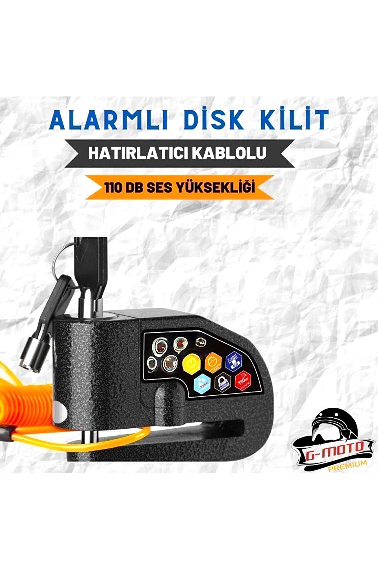 Locks World Class 110 Db Si̇yah Alarmlı Di̇sk Ki̇li̇di̇ Hatırlatma Kablosu Dahi̇l