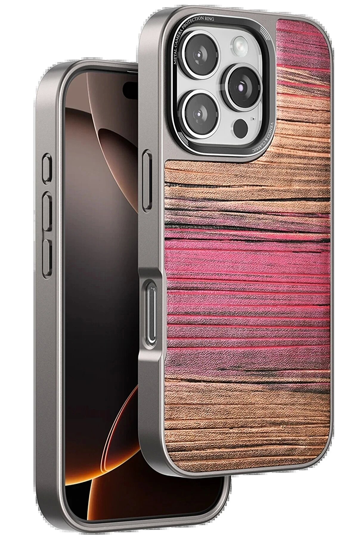 pazarcraft İphone 16 Pro Max Wave Kapak - Pembe