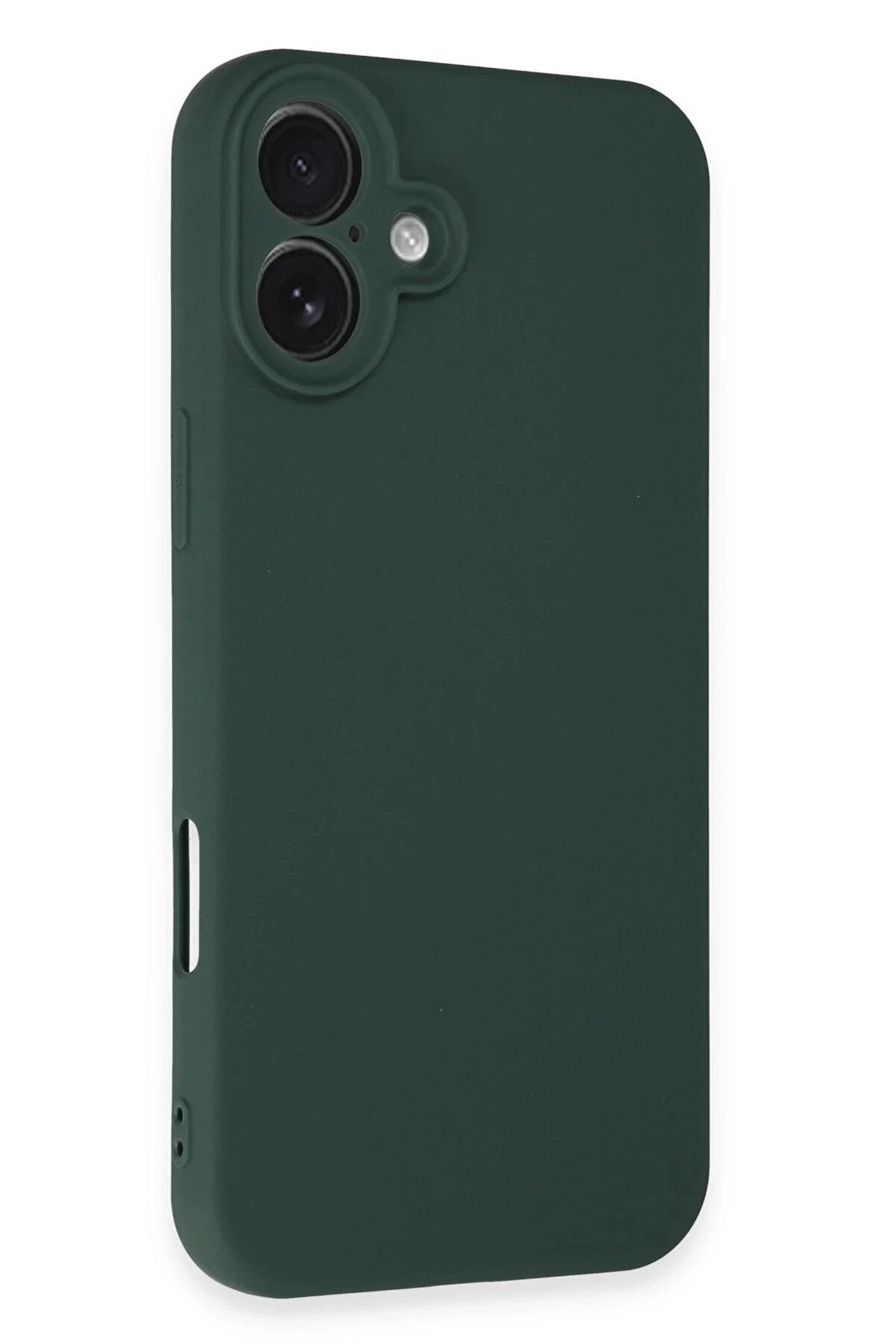 İphone 16 Plus Kılıf Nano İçi̇ Kadi̇fe Si̇li̇kon - Koyu Yeşi̇l