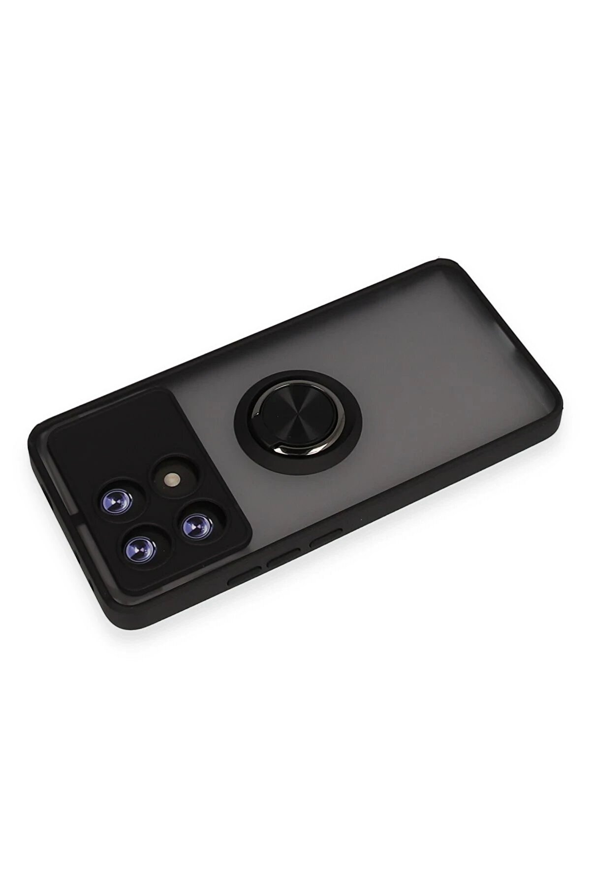 Xi̇aomi̇ Poco X6 Pro Kılıf Montreal Yüzüklü Si̇li̇kon Kapak - Si̇yah - Dropx3555-5622