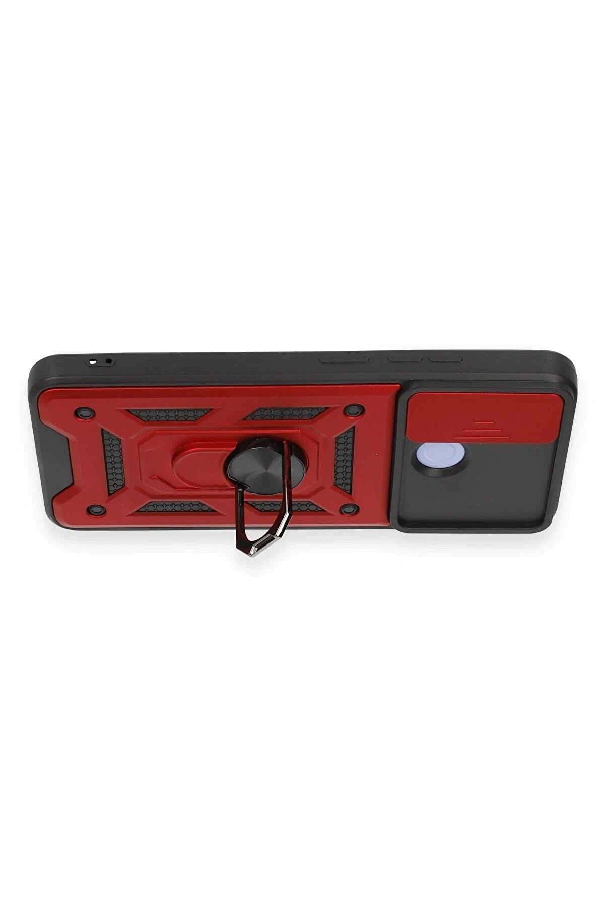 Xi̇aomi̇ Redmi̇ 12C Kılıf Pars Lens Yüzüklü Si̇li̇kon - Kırmızı - Dropx4903-9863