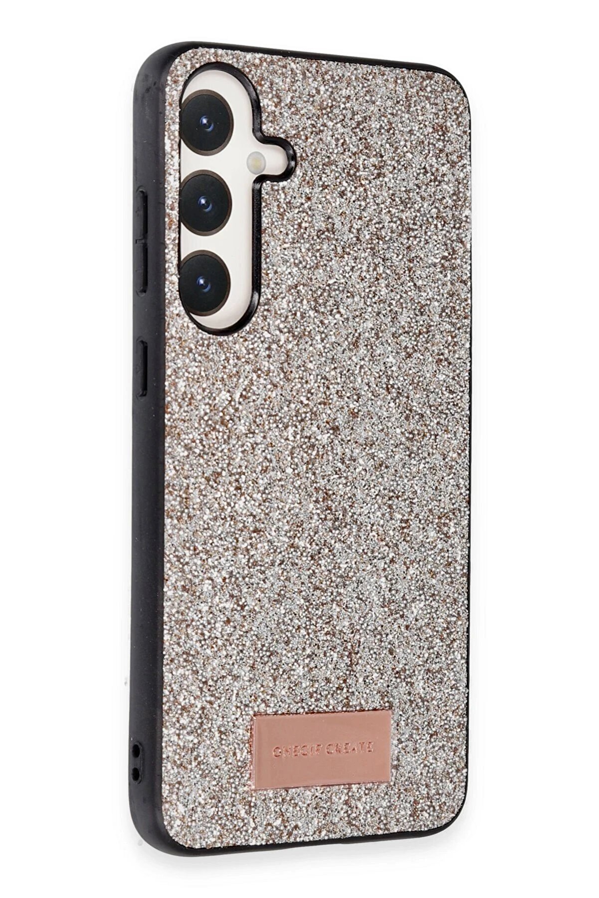 Samsung Galaxy A55 5G Bri̇ght Si̇mli̇ Kapak - Gold - Dropx7914-8856