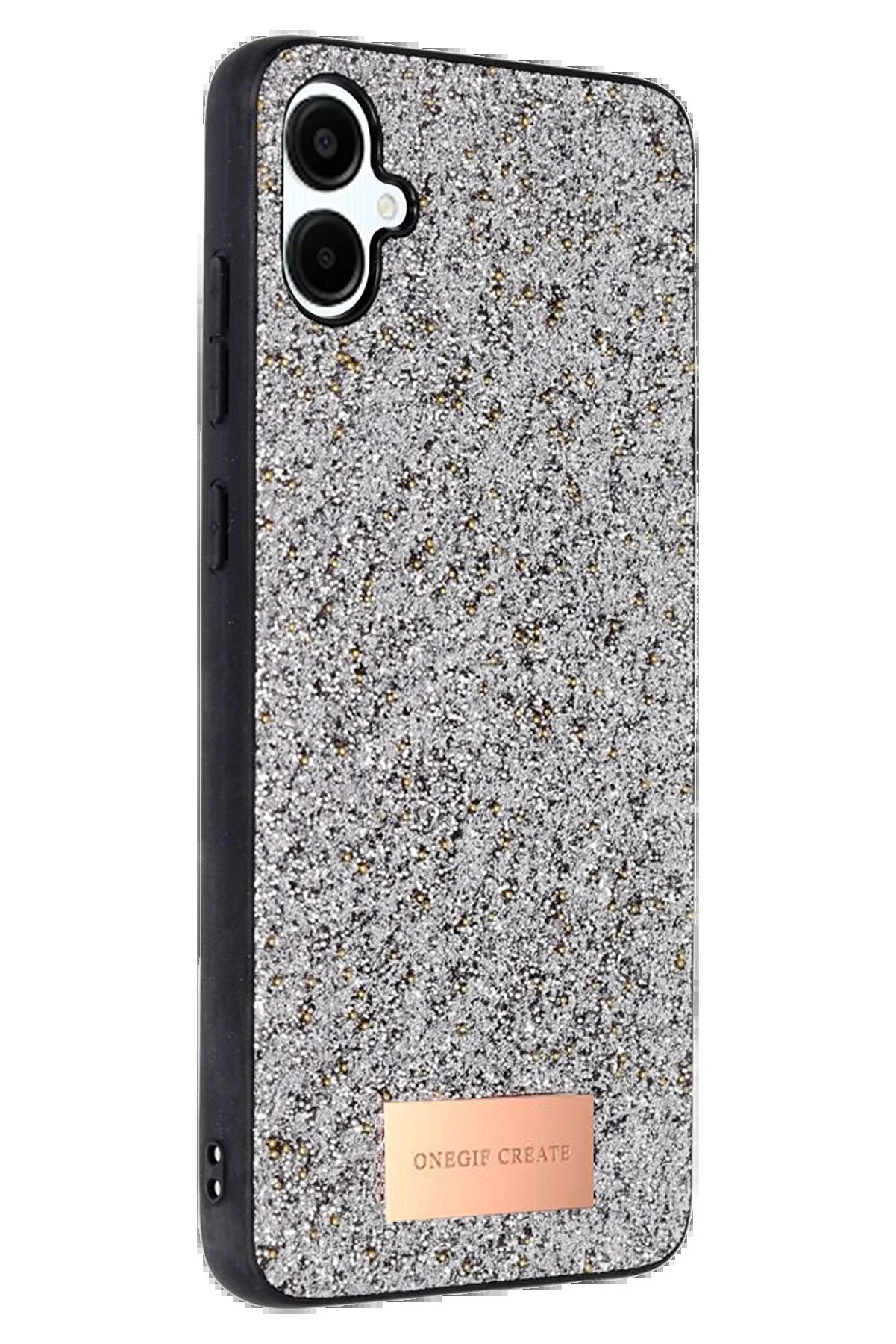 CepteToptan Samsung Galaxy A06 Bright Simli Kapak - Gümüş - DROPX6747-6277