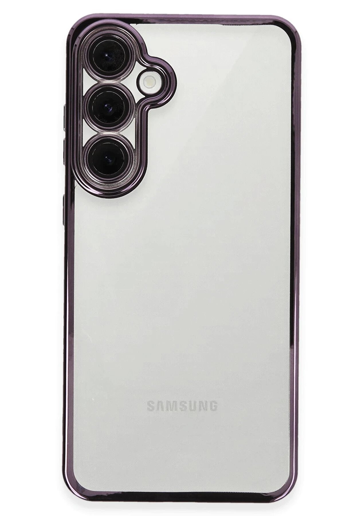 CepteToptan Samsung Galaxy S24 FE Kılıf Lensli Silikon - Mor - DROPX1741-7136