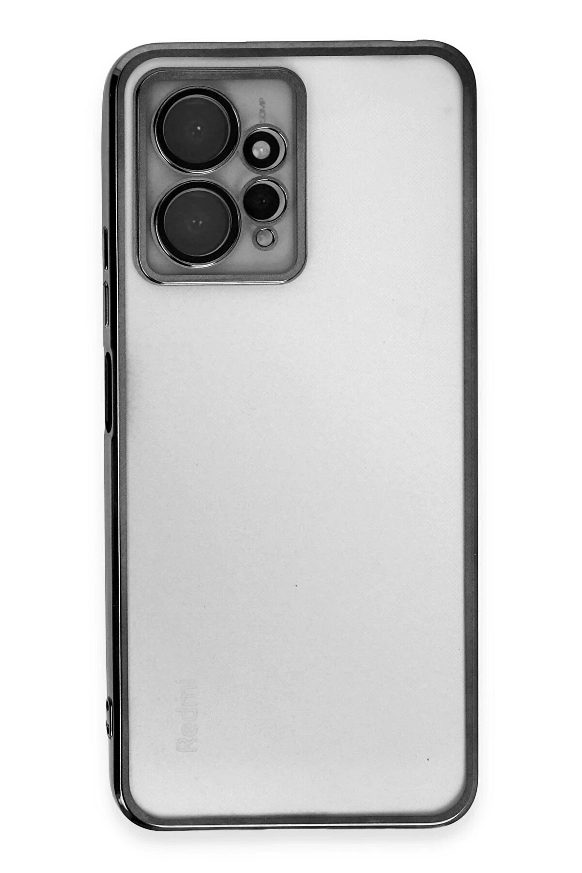 Xi̇aomi̇ Redmi̇ Note 12 4G Kılıf Lensli̇ Si̇li̇kon - Si̇yah - Dropx7315-2099