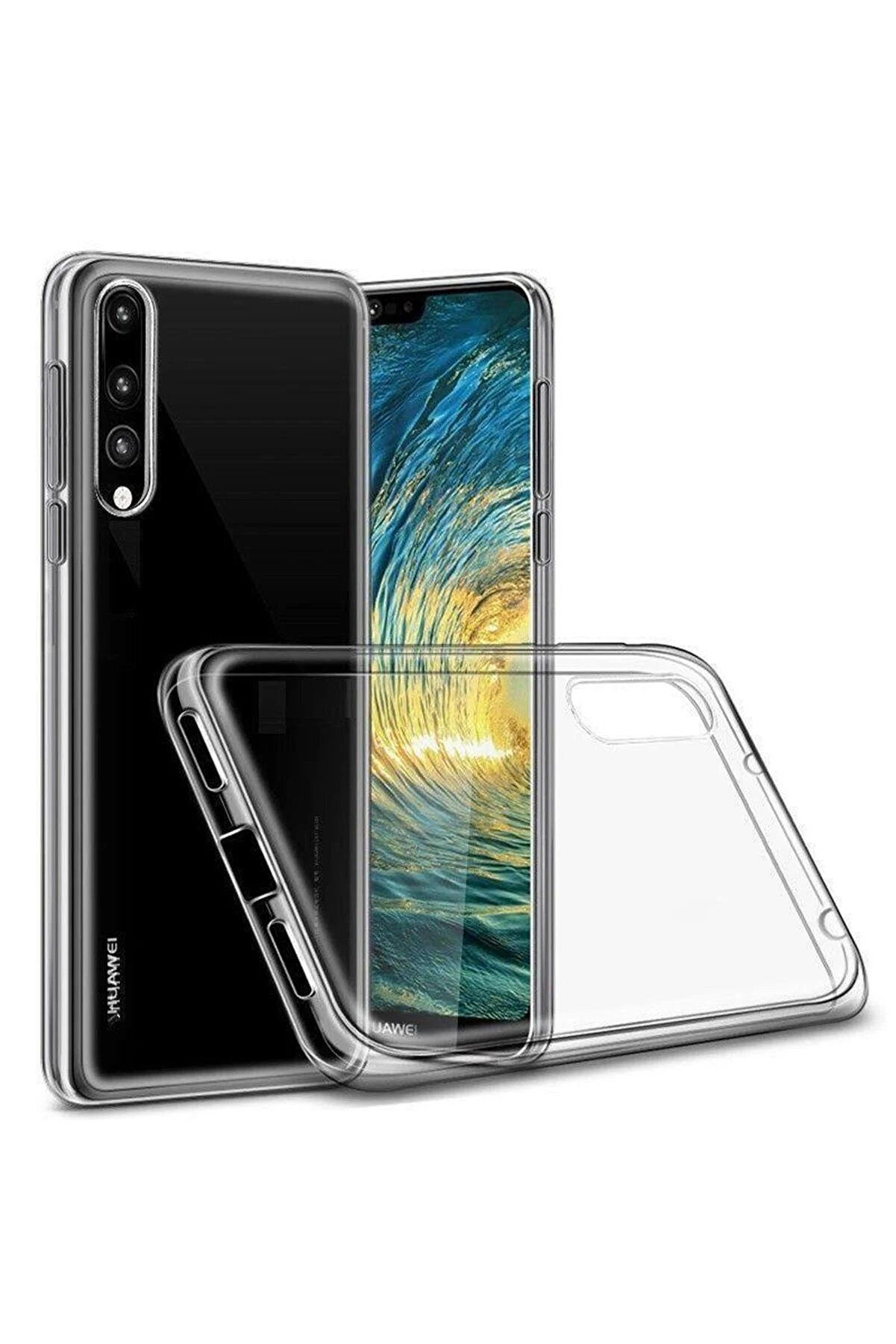 CepteToptan Huawei P30 Lite Kılıf Lüx Şeffaf Silikon - DROPX1382-1867