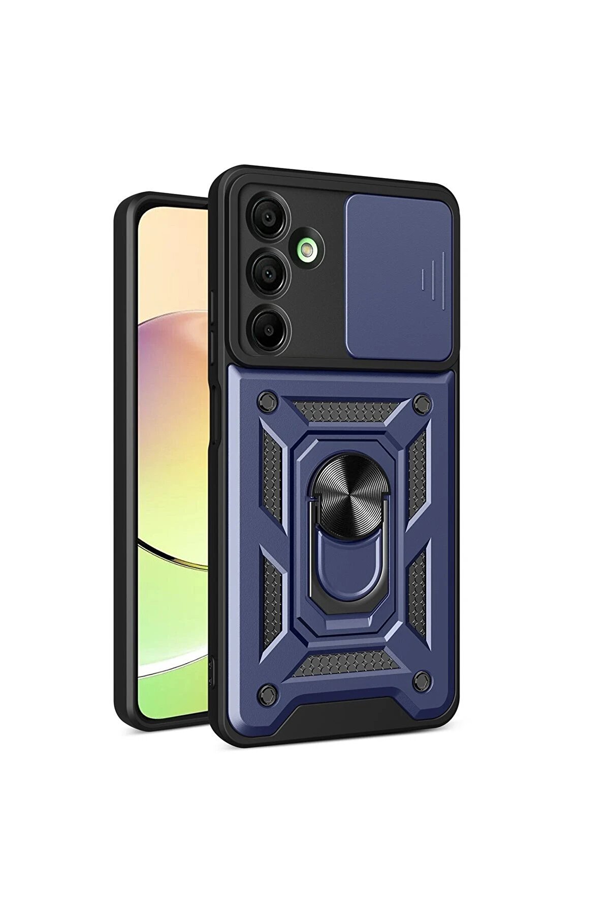 CepteToptan Samsung Galaxy A16 5G Kılıf Pars Lens Y&uuml;z&uuml;kl&uuml; Silikon - Lacivert - DROPX2406-7593