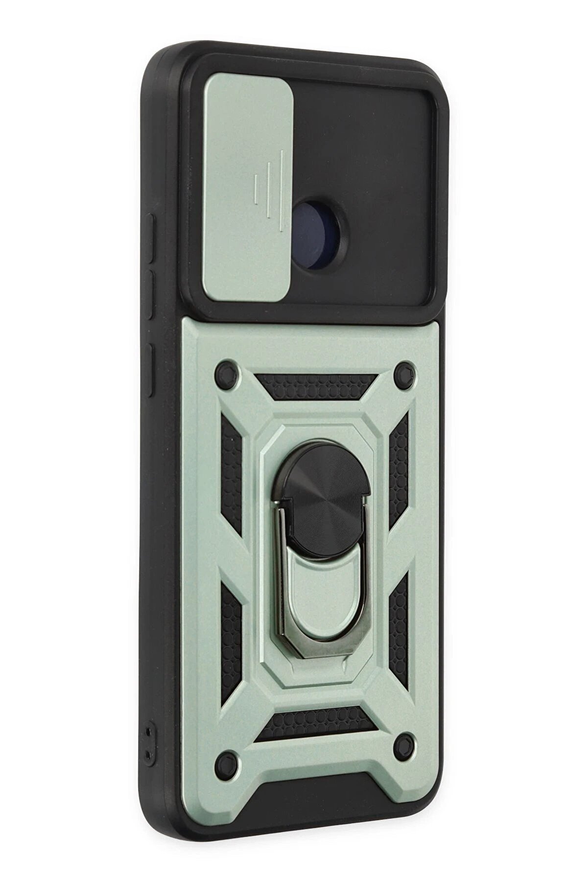 Xi̇aomi̇ Redmi̇ 10C Kılıf Pars Lens Yüzüklü Si̇li̇kon - Yeşi̇l - Dropx3020-5844