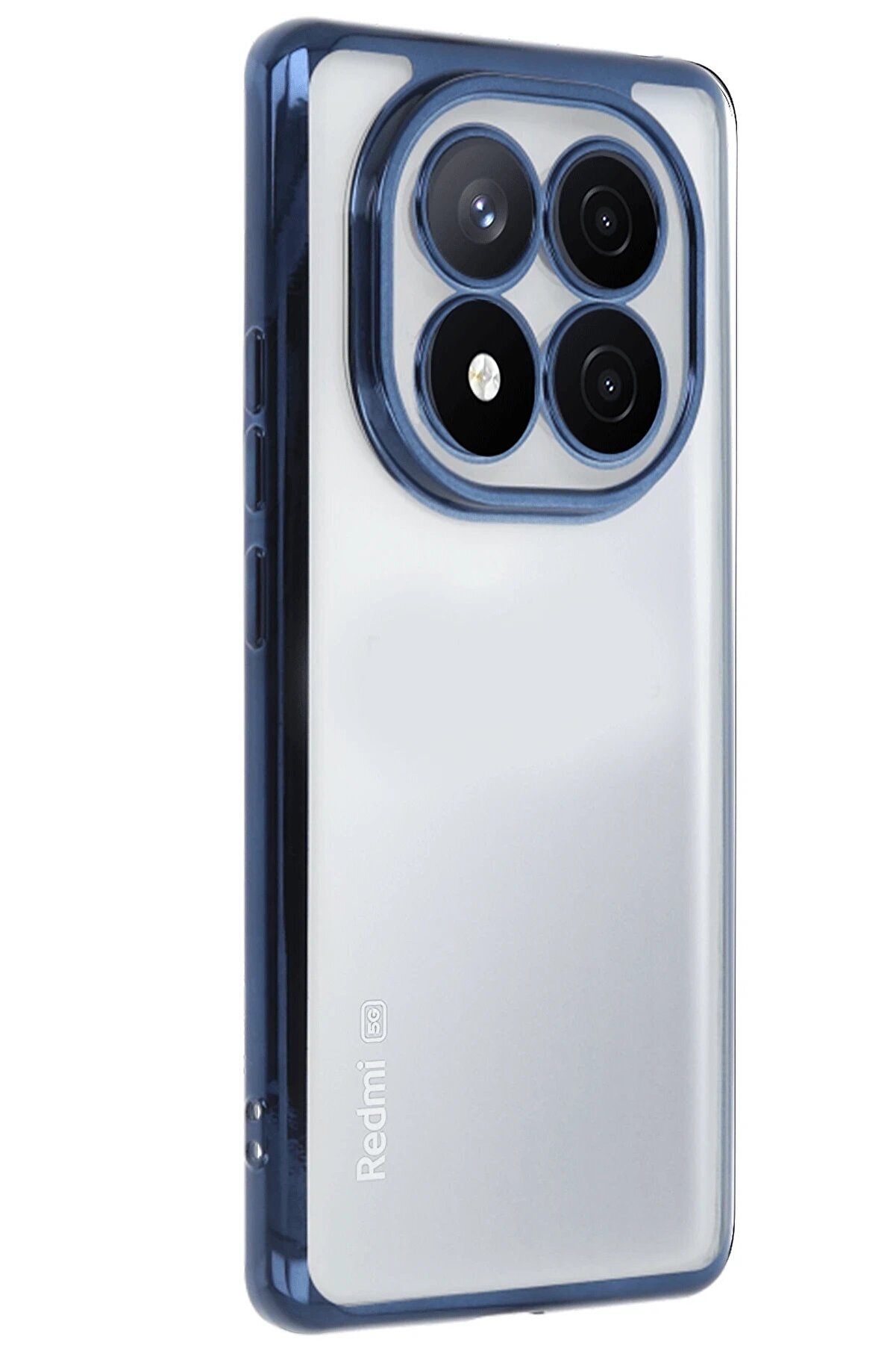 Xi̇aomi̇ Redmi̇ Note 14 Pro 4G Kılıf Lensli̇ Si̇li̇kon - Laci̇vert - Dropx7876-8669