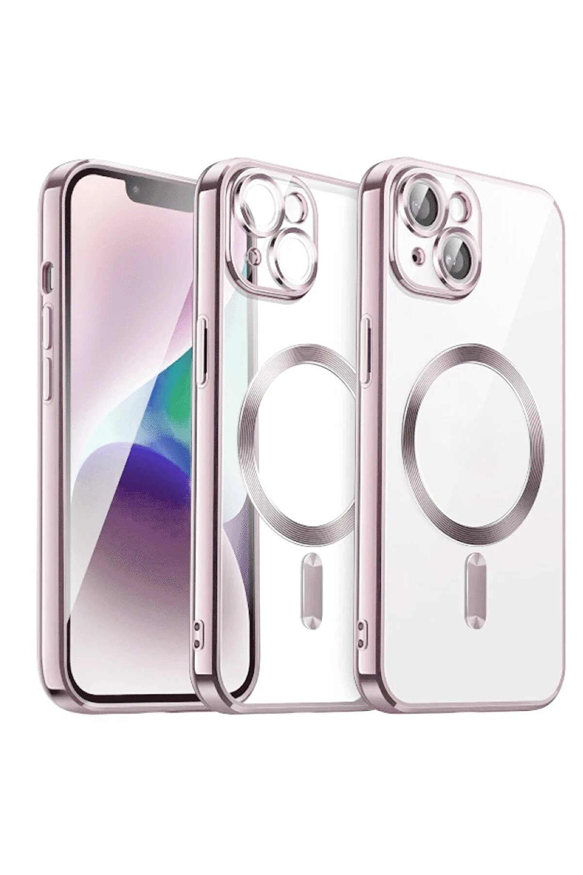 CepteToptan iPhone 15 Kılıf Kross Magneticsafe Kapak - Rose - DROPX4127-1431