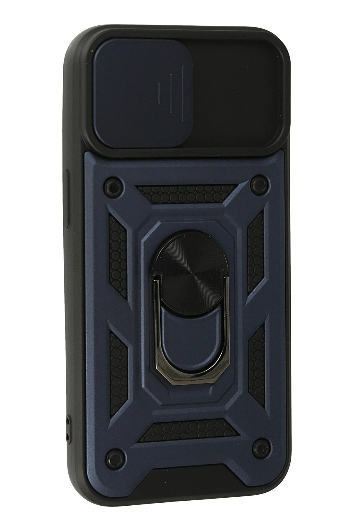 İphone 13 Kılıf Pars Lens Yüzüklü Si̇li̇kon - Laci̇vert - Dropx6646-1608