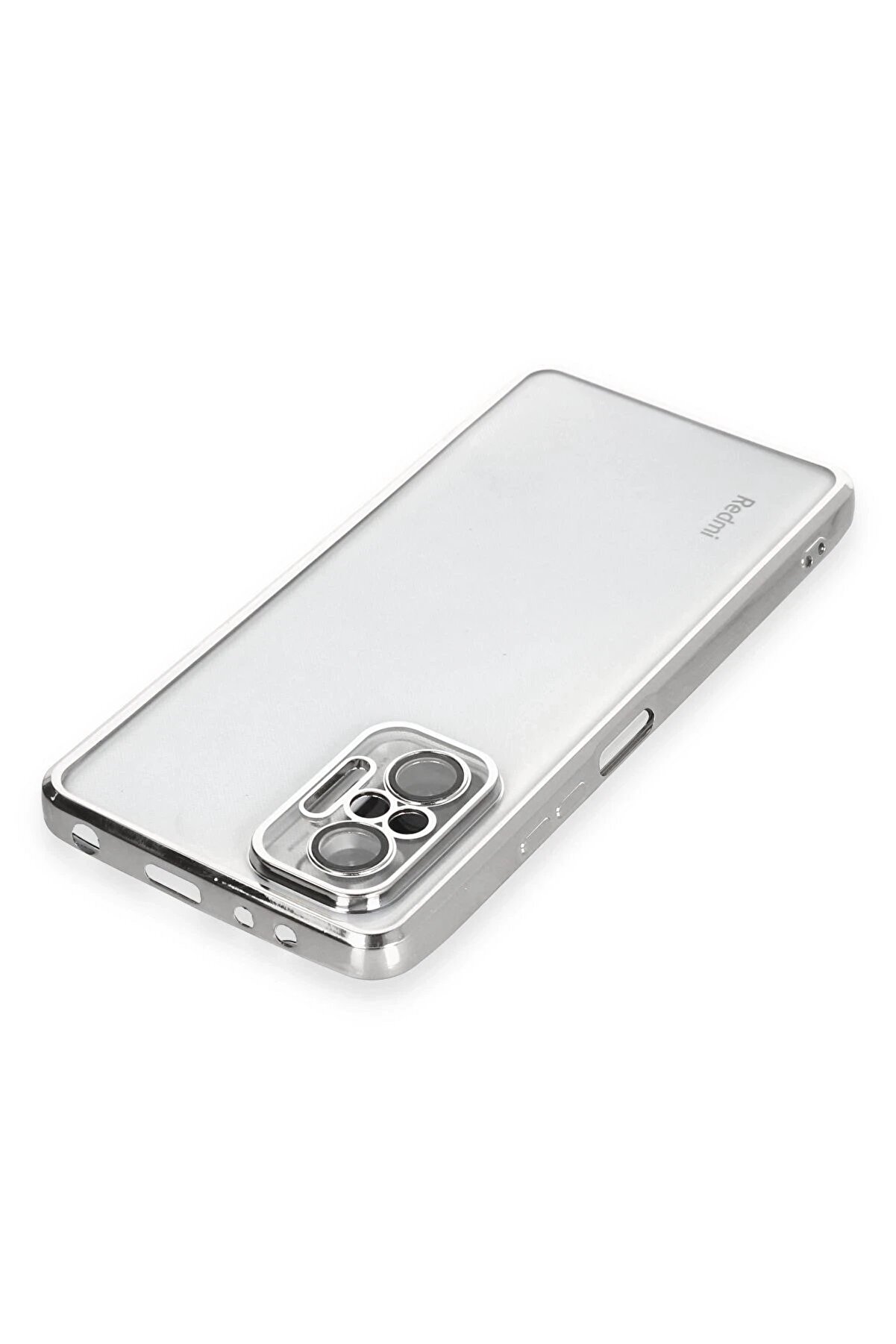 Xi̇aomi̇ Redmi̇ Note 10 Pro Kılıf Lensli̇ Si̇li̇kon - G&uuml;m&uuml;ş - Dropx9700-4374