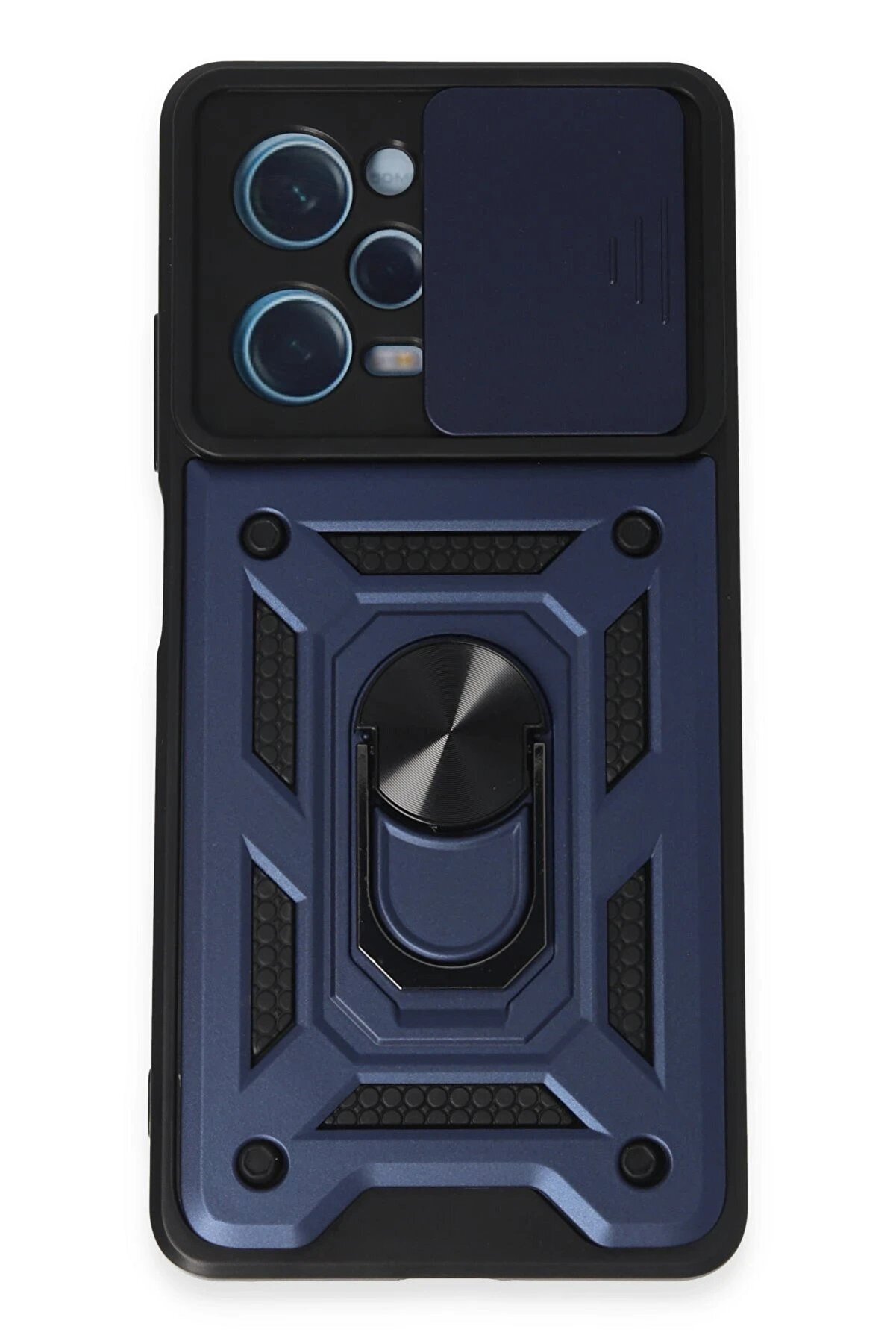 CepteToptan Xiaomi Redmi Note 12 Pro 5G Kılıf Pars Lens Y&uuml;z&uuml;kl&uuml; Silikon - Lacivert - DROPX4554-8418