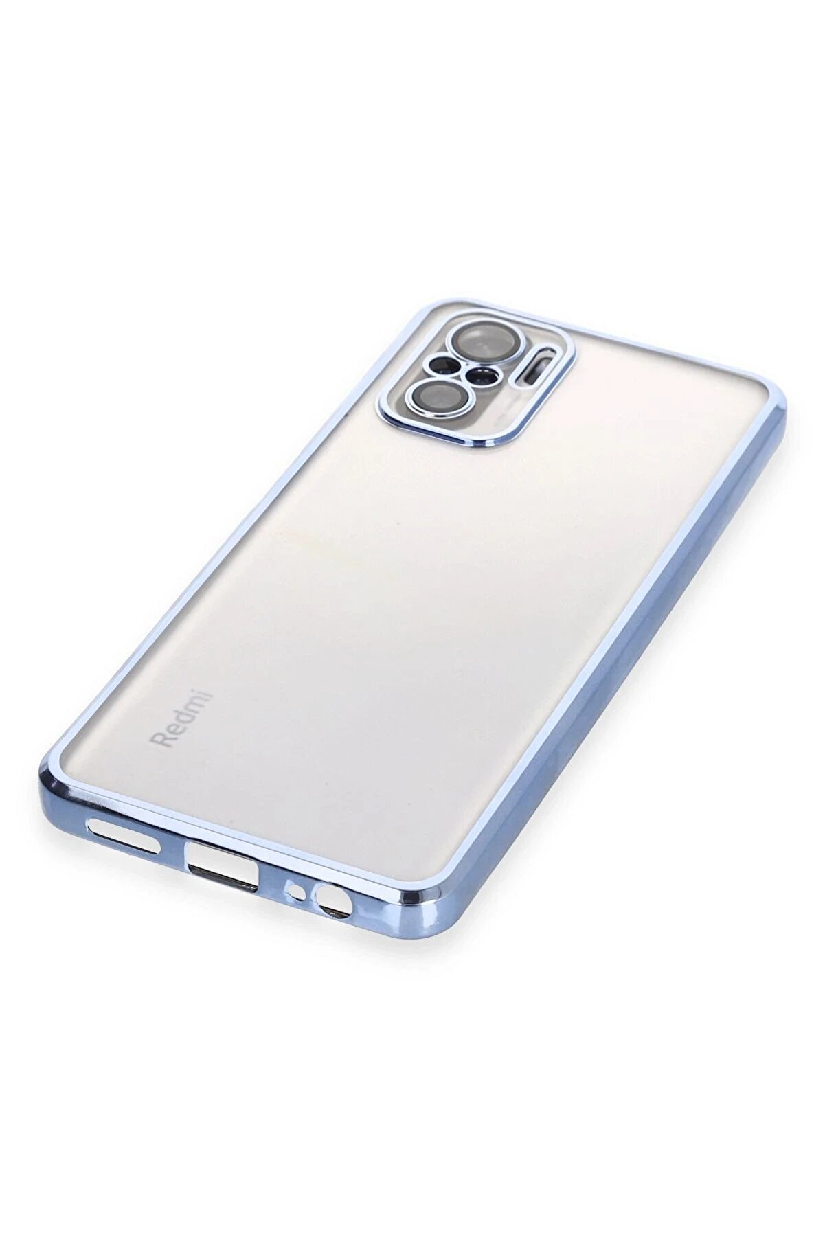 Xi̇aomi̇ Redmi̇ Note 10 Kılıf Lensli̇ Si̇li̇kon - Açık Mavi̇ - Dropx6550-3102