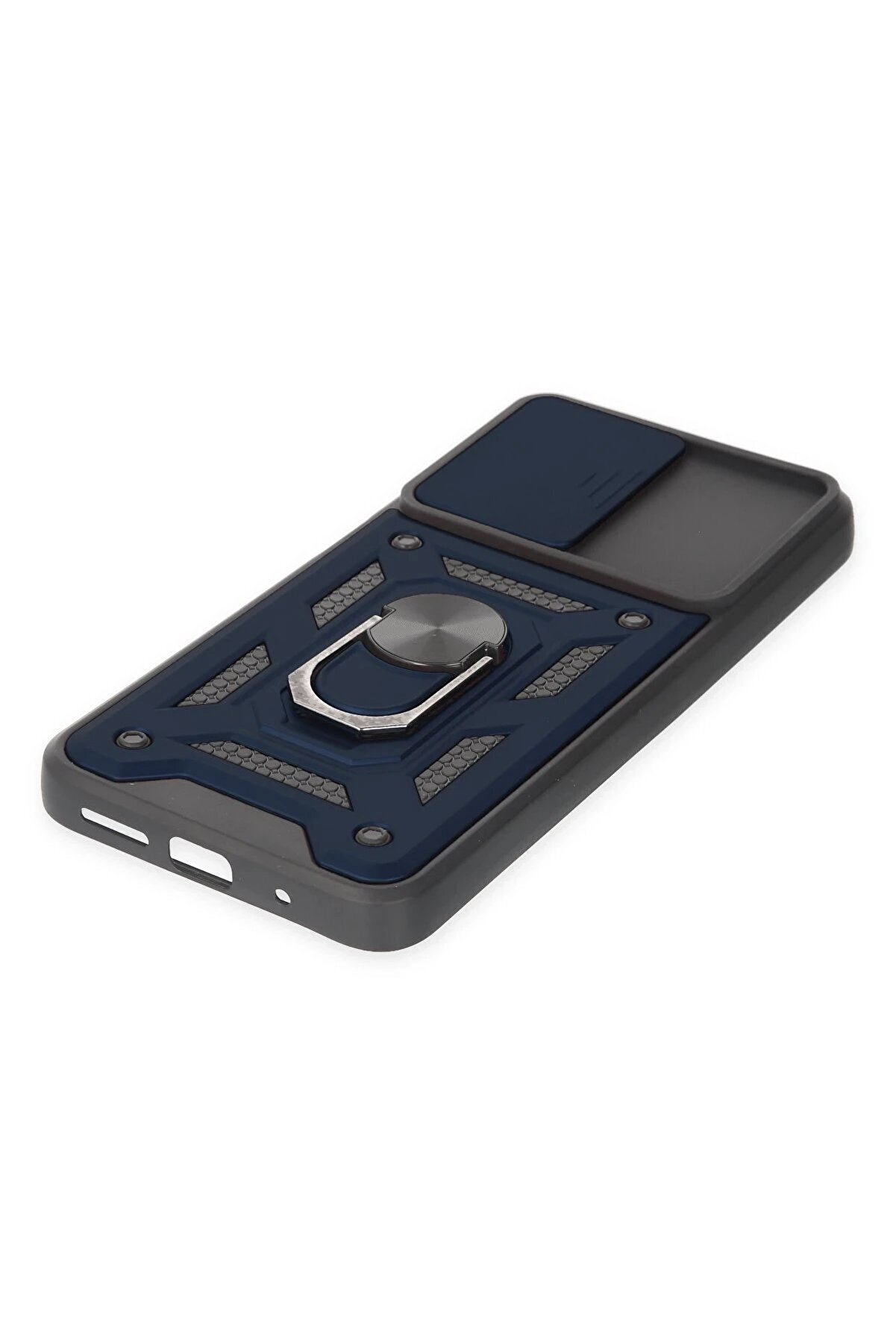 Xi̇aomi̇ Redmi̇ 10 2022 Kılıf Pars Lens Yüzüklü Si̇li̇kon - Laci̇vert - Dropx3466-6768