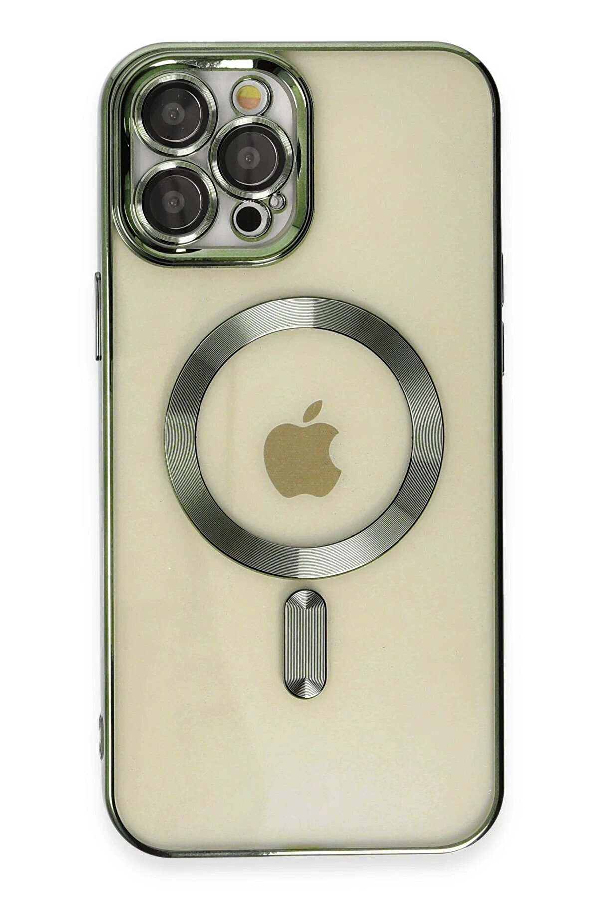 CepteToptan iPhone 12 Pro Max Kılıf Kross Magneticsafe Kapak - Koyu Yeşil - DROPX7973-9581