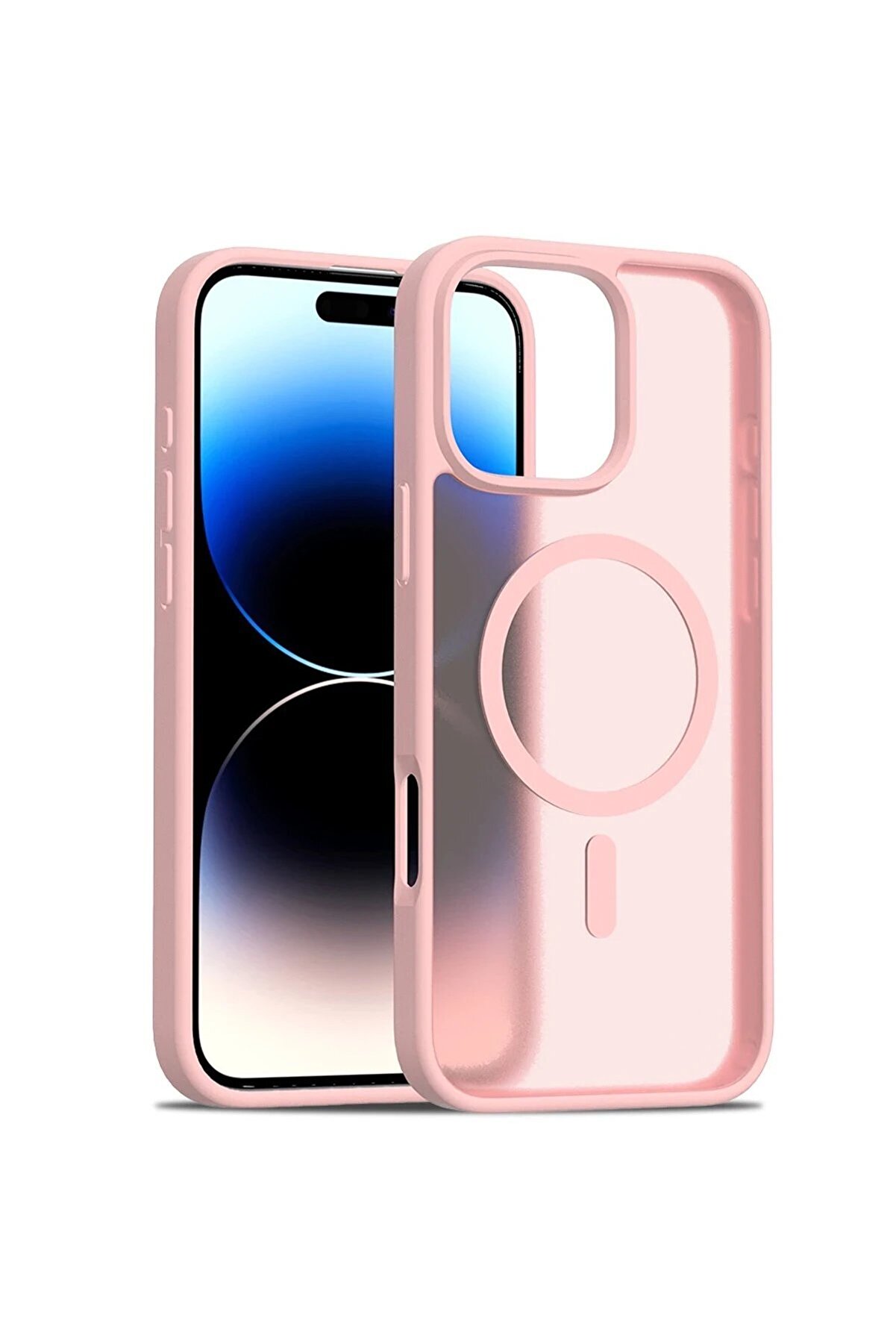 CepteToptan iPhone 16 Pro Jota Magsafe Kapak - Pudra - DROPX8748-5804