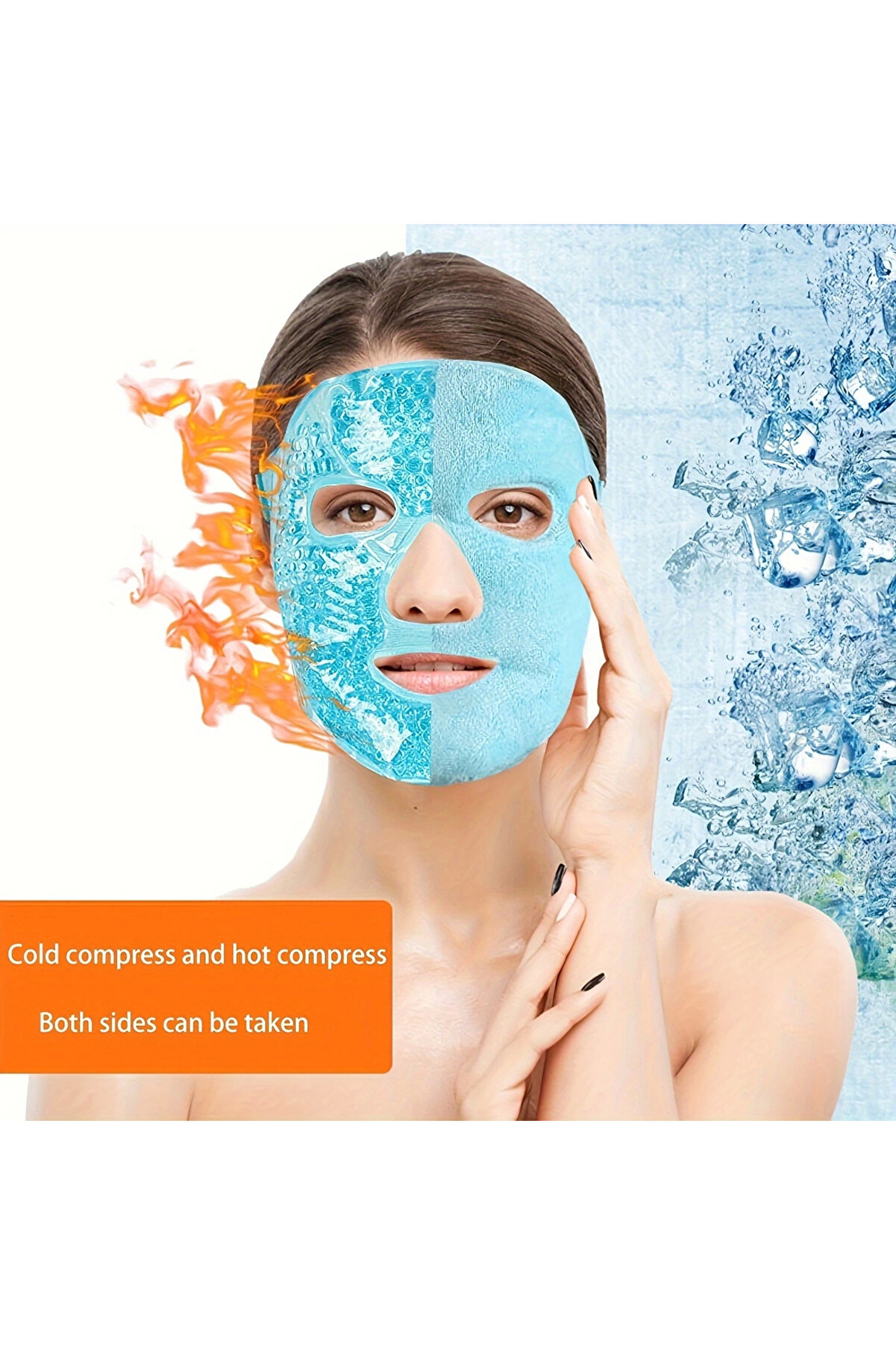 Terapi̇ Jel Yüz Maskesi̇ Soğuk Ve Sıcak Boncuklu Ayarlanabi̇li̇r Maske (Mavi̇)