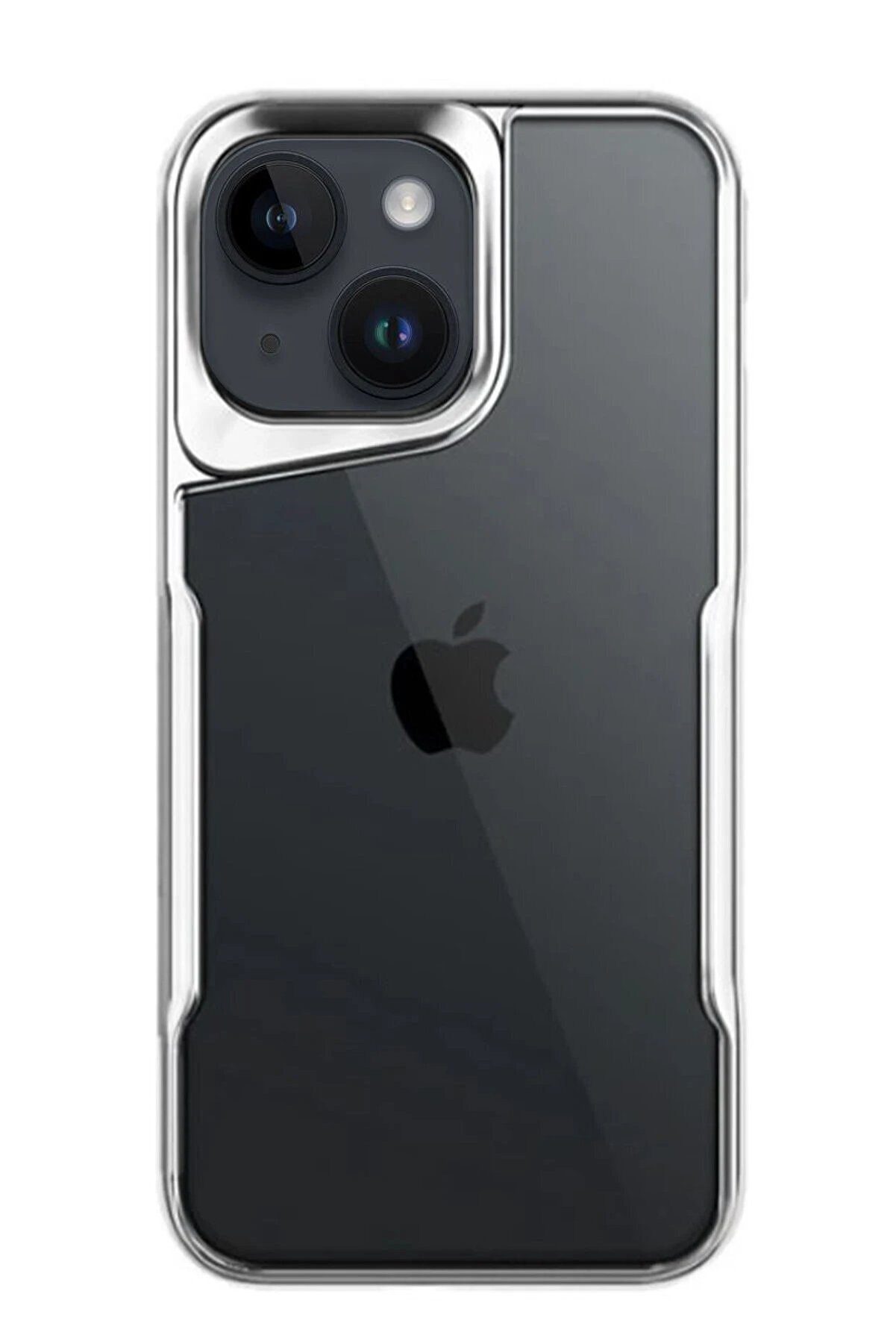 nerede bulurum iPhone 15 Kılıf Boyi Silikon Kapak - Gümüş