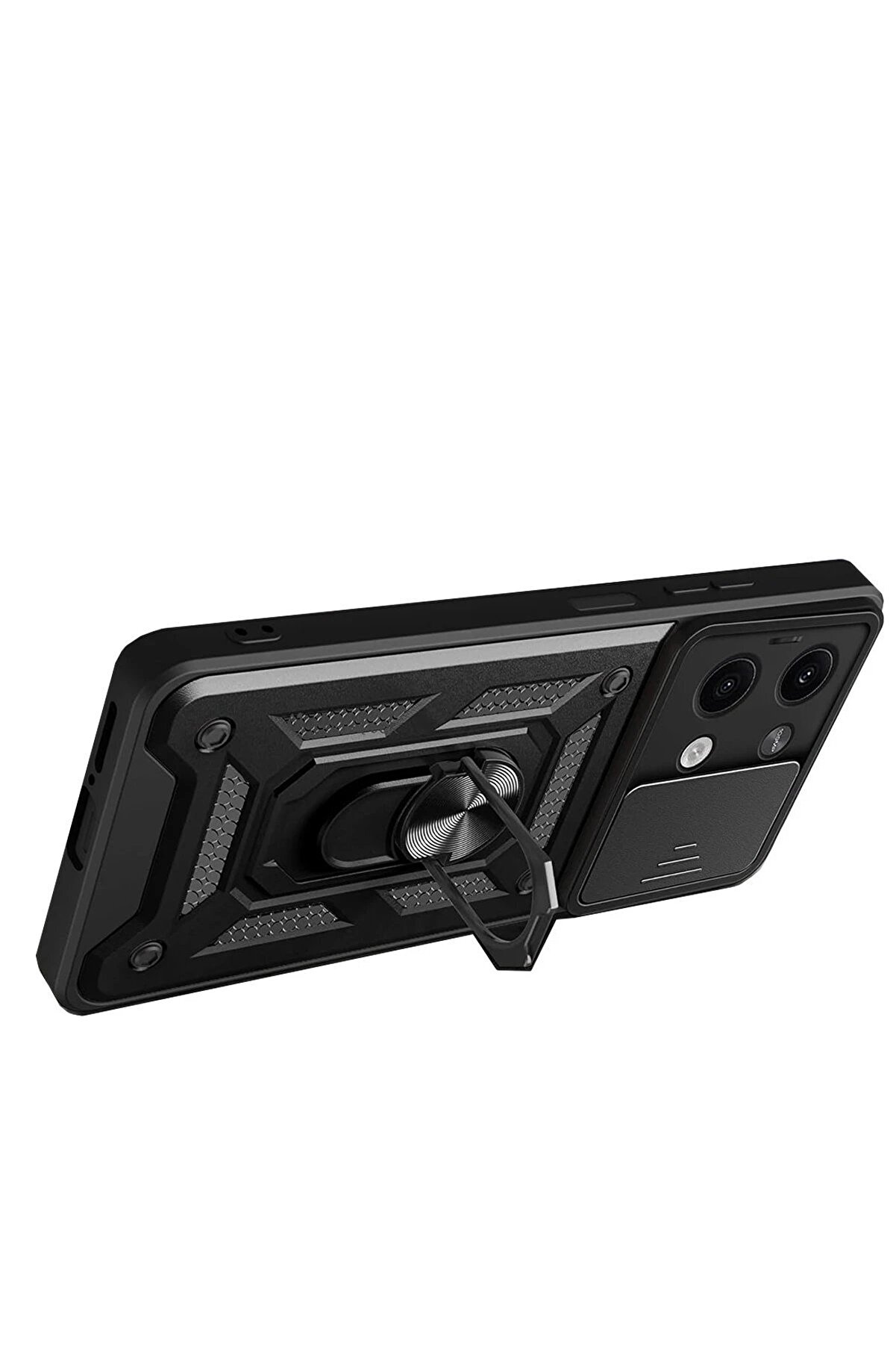 Xi̇aomi̇ Poco X6 Kılıf Pars Lens Yüzüklü Si̇li̇kon - Kırmızı