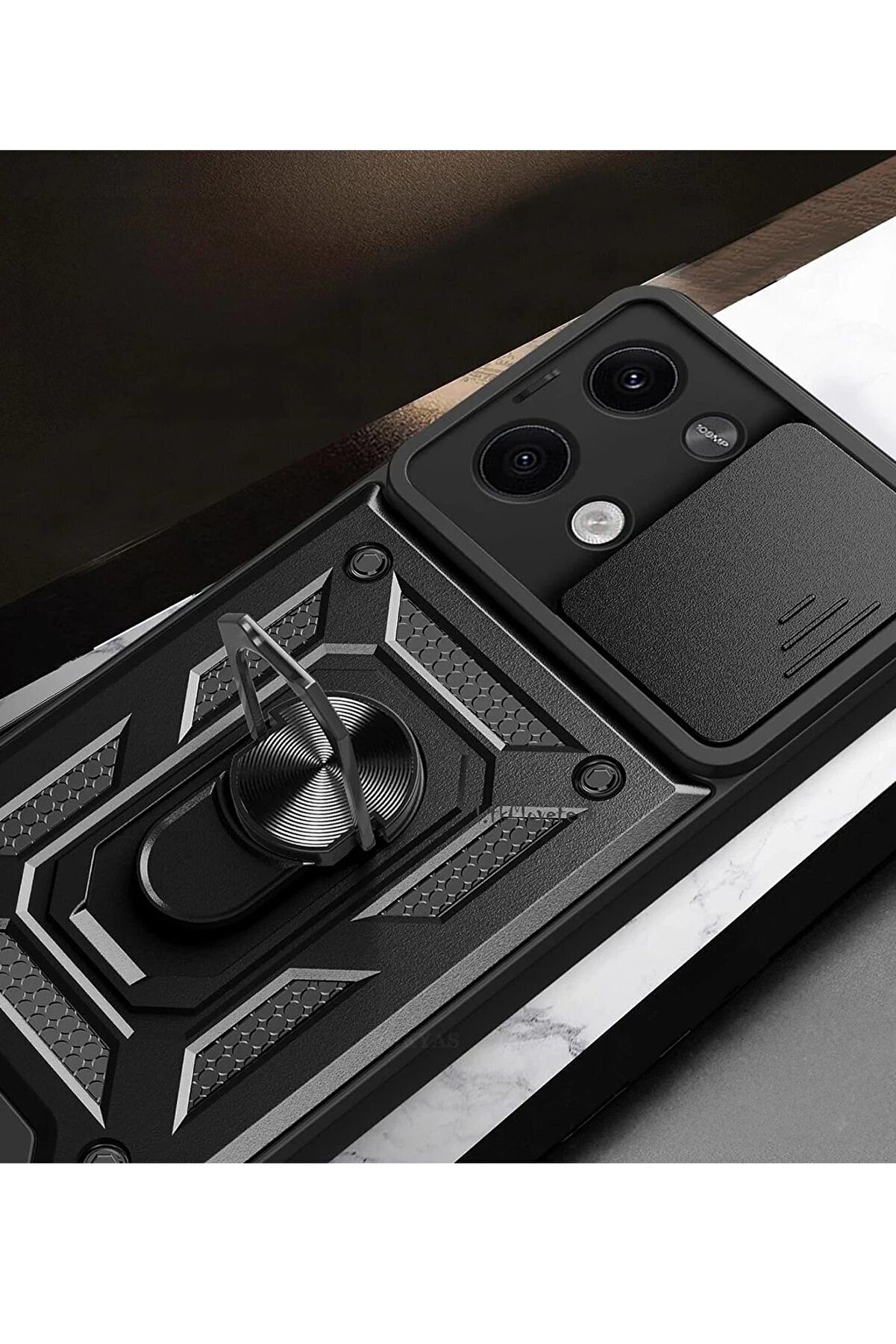 Xi̇aomi̇ Poco X6 Kılıf Pars Lens Yüzüklü Si̇li̇kon - Kırmızı