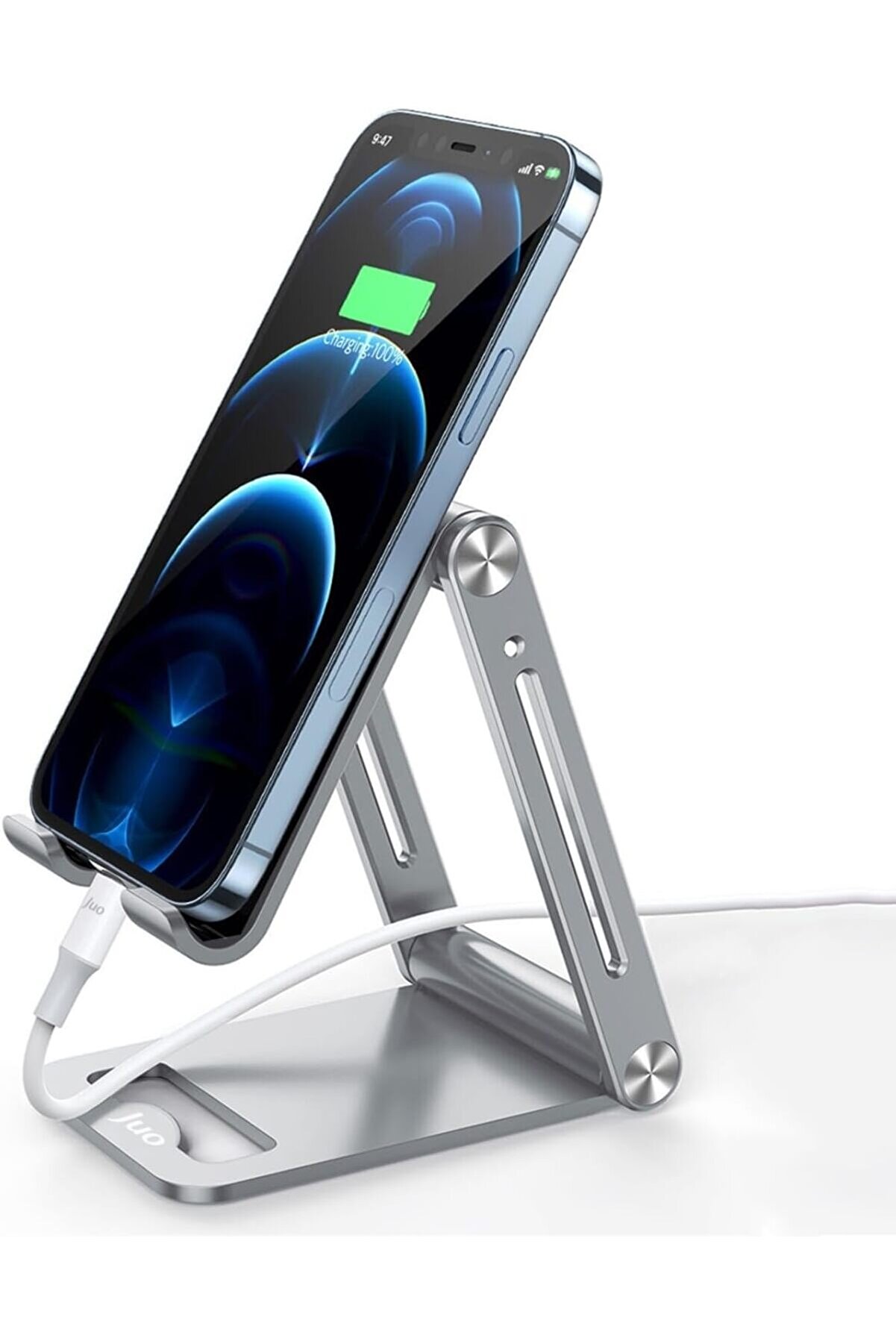 STOREMAX lvnshop Katlanabilir Metal Masaüstü Telefon Tutucu Gümüş 224120