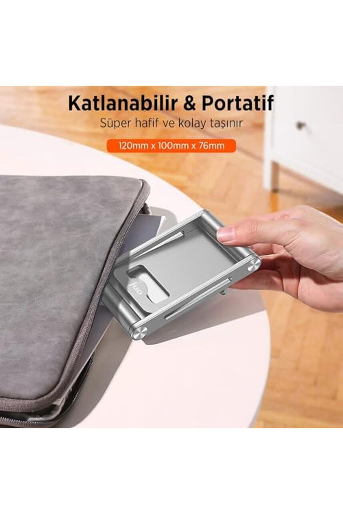 Lvnshop Katlanabi̇li̇r Metal Masaüstü Telefon Tutucu Gümüş 224120
