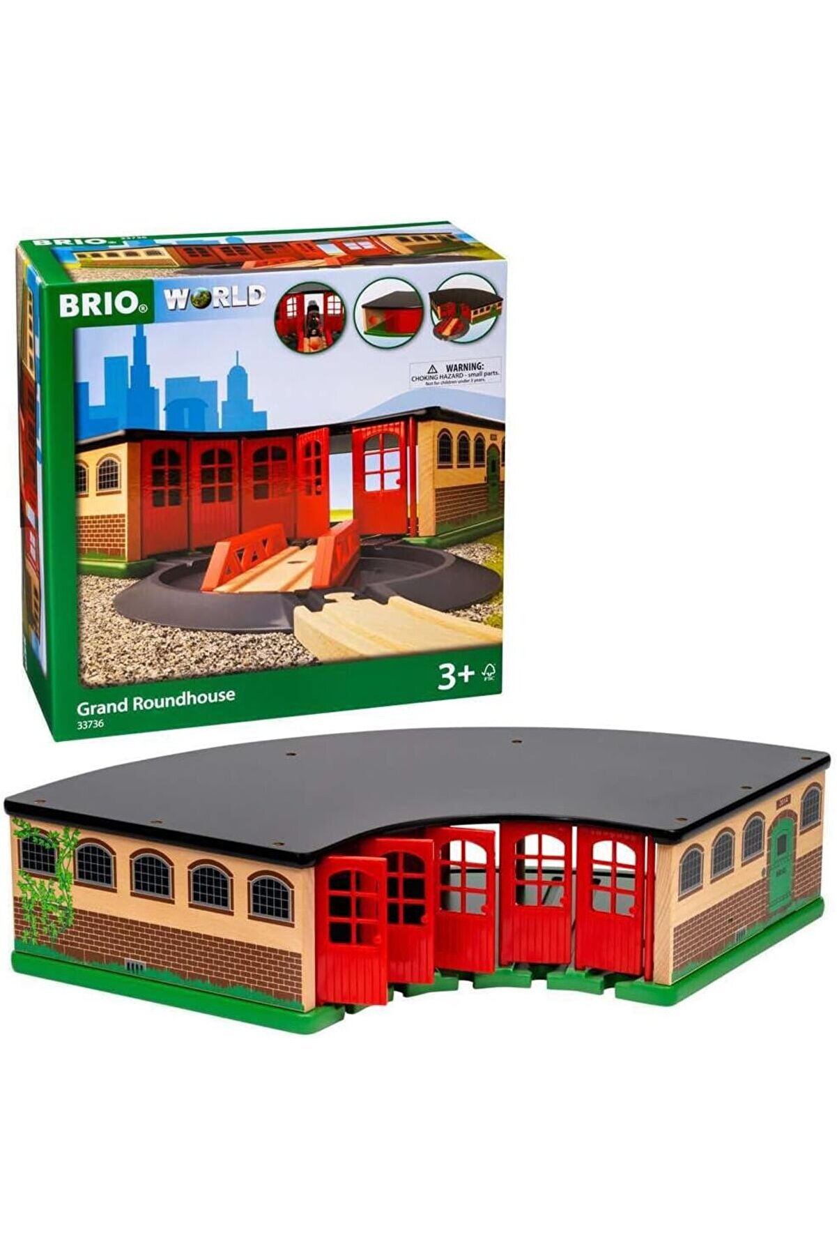 STOREMAX goldwhirl World - 33736 Grand Roundhouse | 2 Parça Oyuncak Tren 3 Yaş ve Üzeri Çocuklar için trendfl