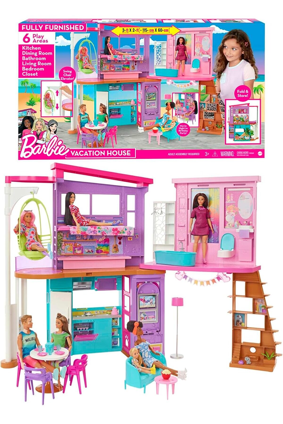 STOREMAX vegaShop Tatil Evi Oyun Seti 30'dan fazla parça içeren Tatil Evi, 3 yaş ve üzeri için oyuncak