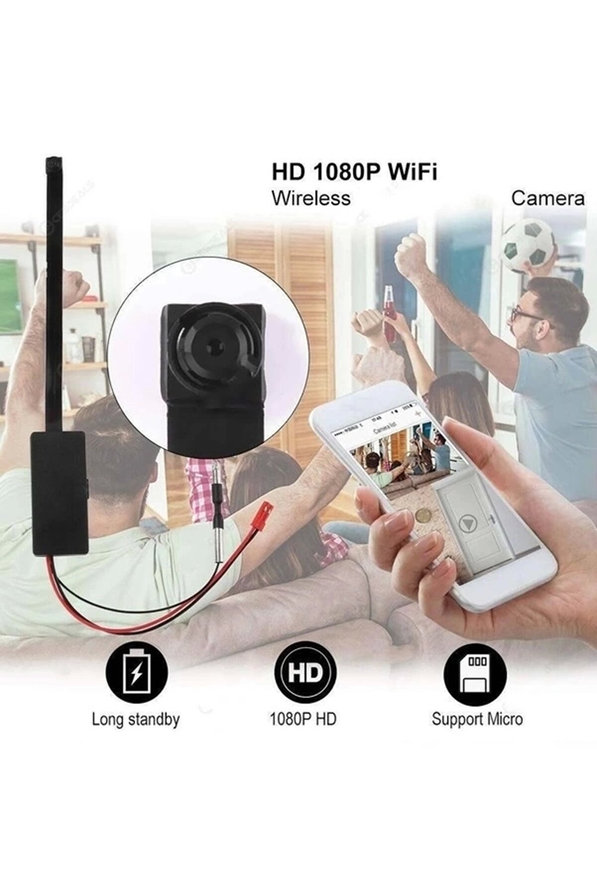 Bfs 1080P Ip Modül Full Hd Wi̇fi̇ Kamera Güvenli̇k Bakıcı Kamerası