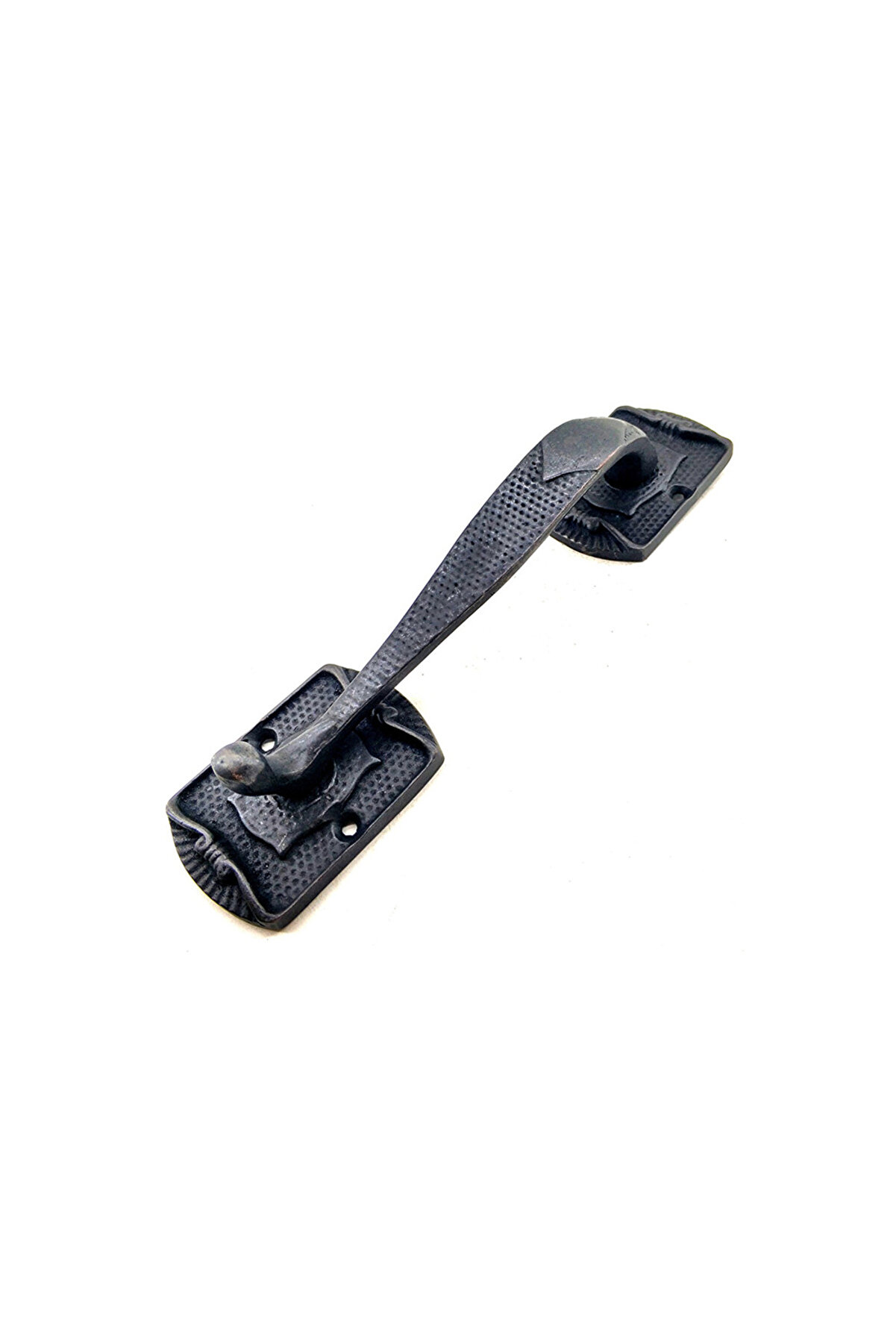 evimdeyokyok Antika Tarz Dekoratif Pirinç Ayak Tip Büyük Kapı Çekme Kolu - 220x50mm, Oksit