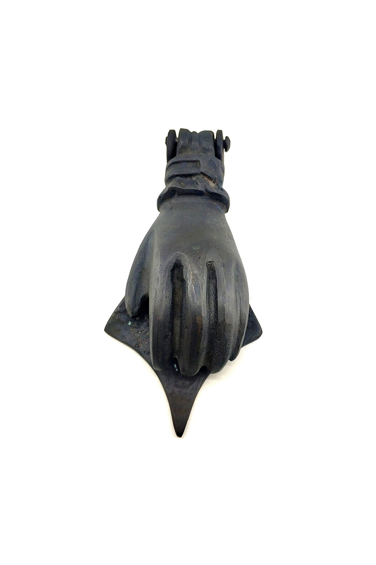 evimdeyokyok Antika Tarz Dekoratif Pirinç El Kapı Tokmağı, Taktak - 167x75 mm, Oksit