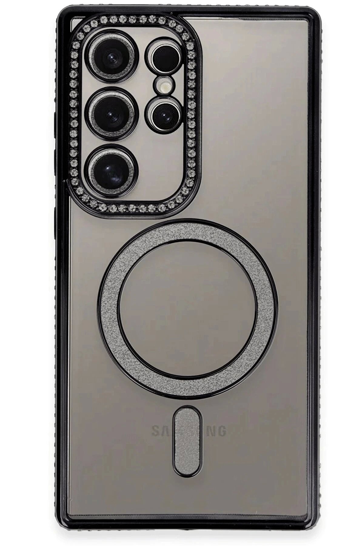 Newface Samsung Galaxy S24 Ultra Kılıf Joke Si̇mli̇ Magneti̇csafe Kılıf - Si̇yah